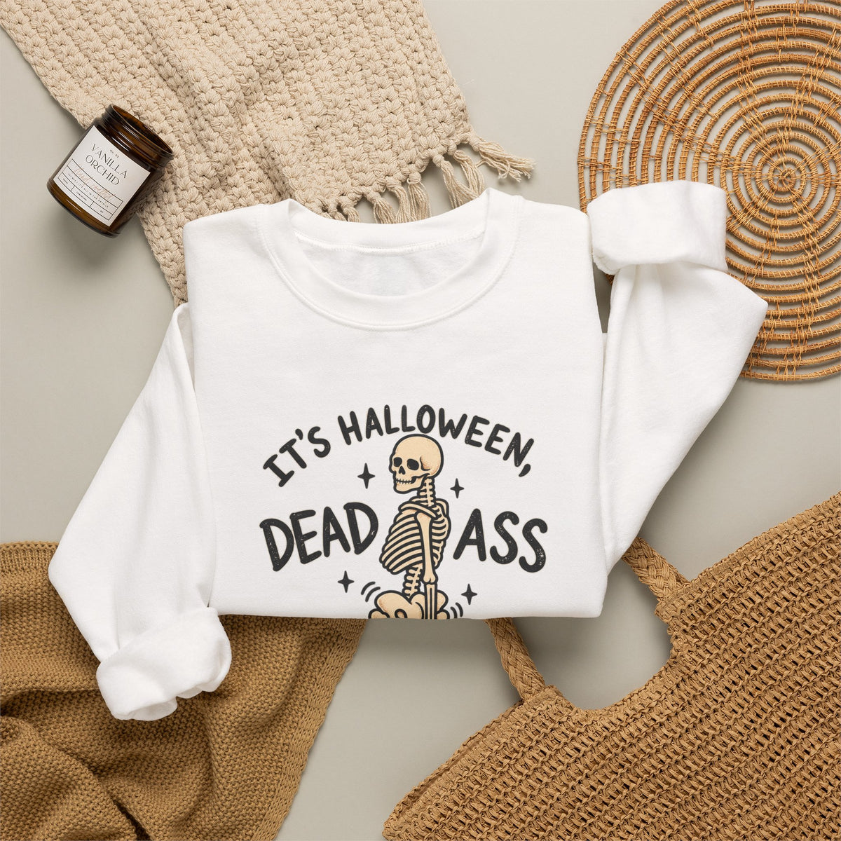 It’s Halloween Dead Ass Skeleton Crewneck Sweatshirt