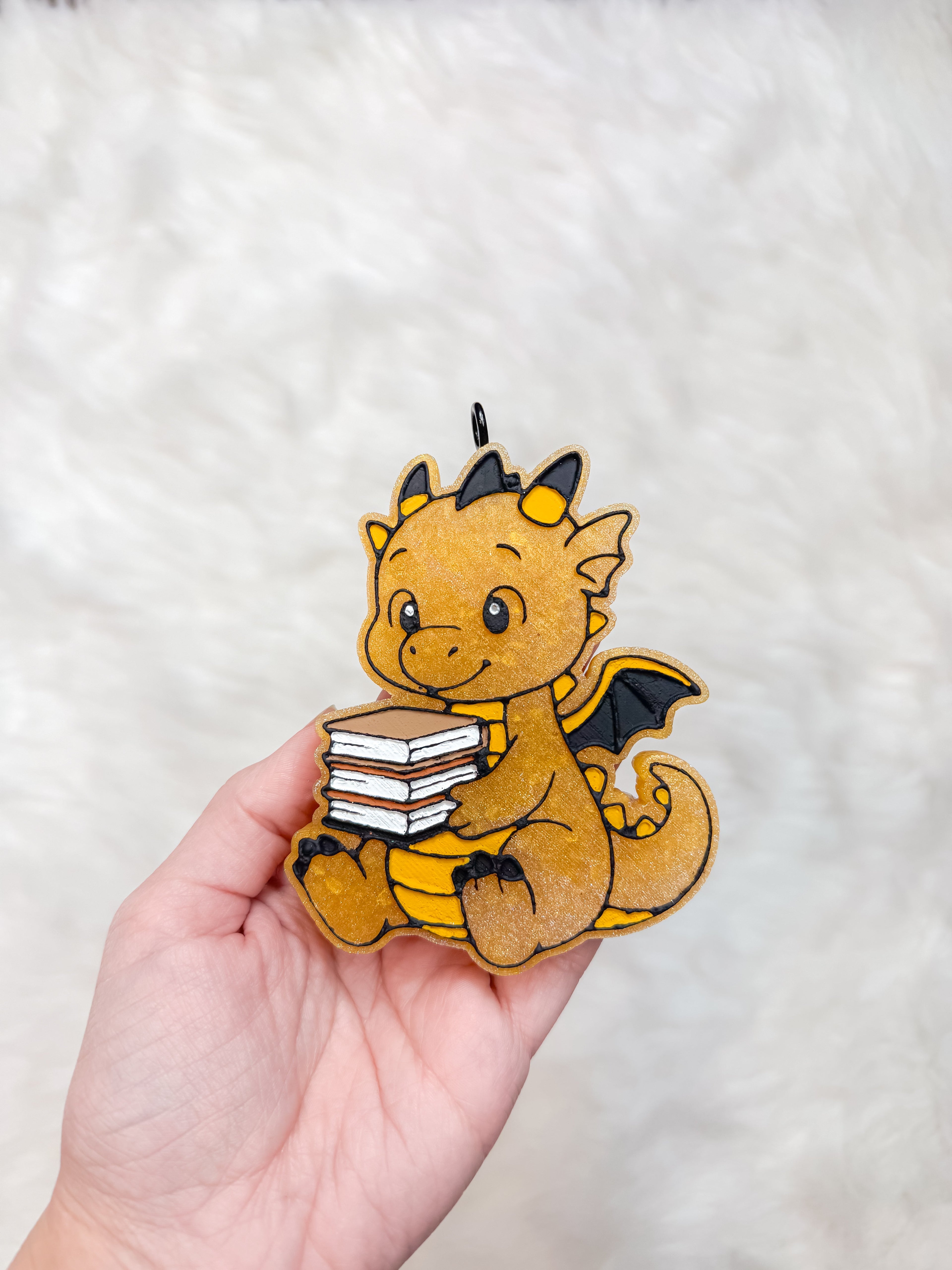 Dragon W/ Books Freshie