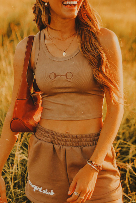 The Horsebit Tank in Taupe