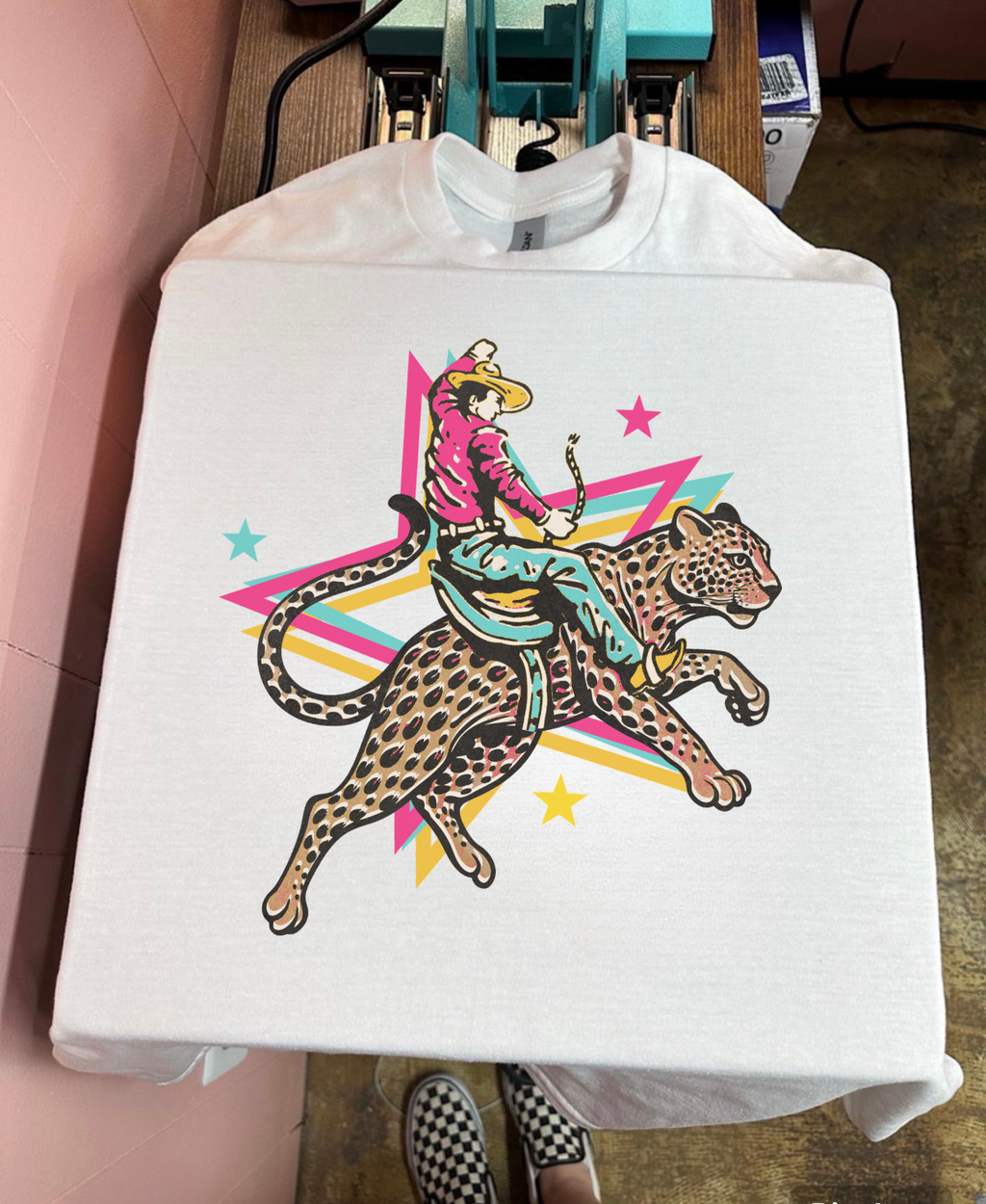 Retro Cowboy Jaguar Tee or Crewneck
