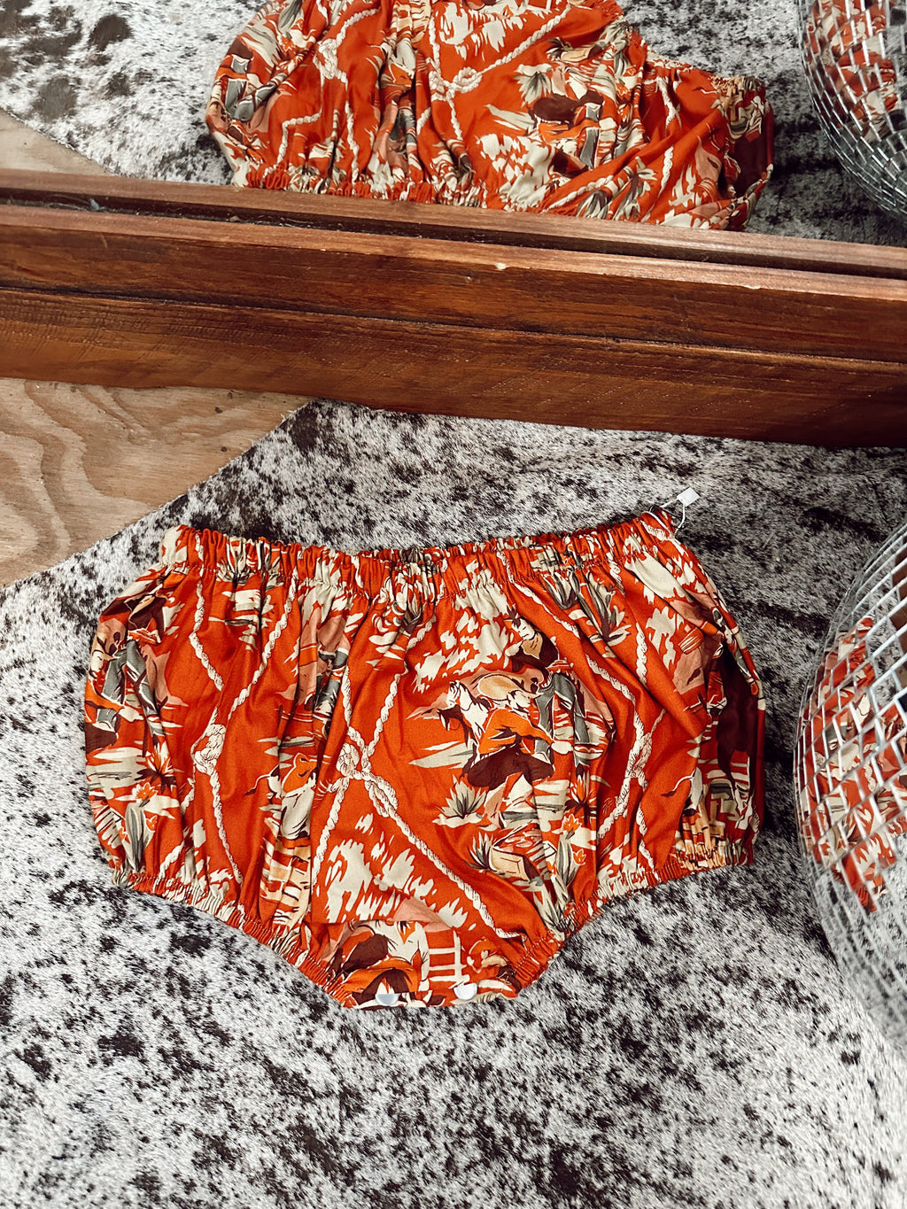 The Roping Cowboy Diaper Cover - Clay