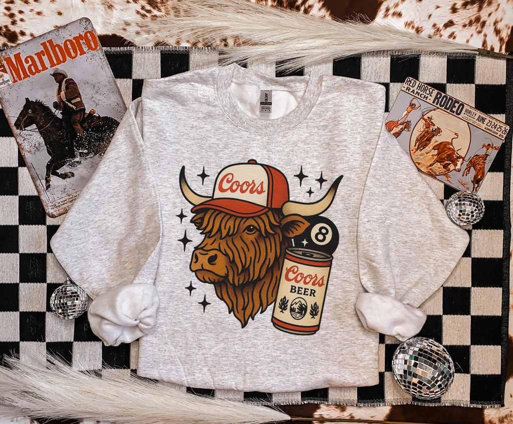 Punchy Highland TEE or CREWNECK