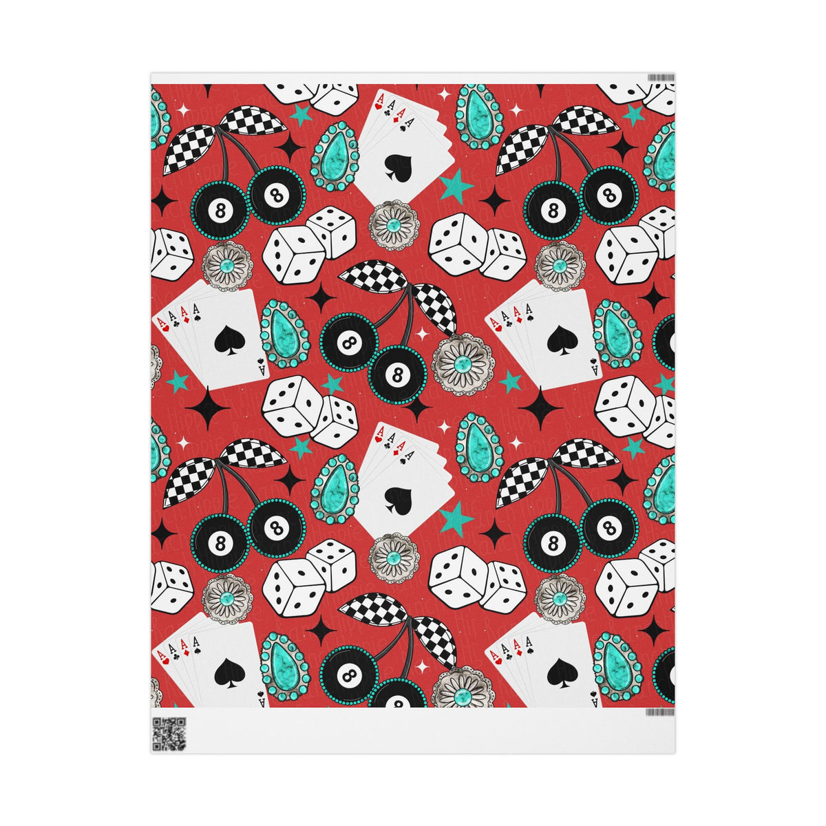 Casino Games Wrapping Paper