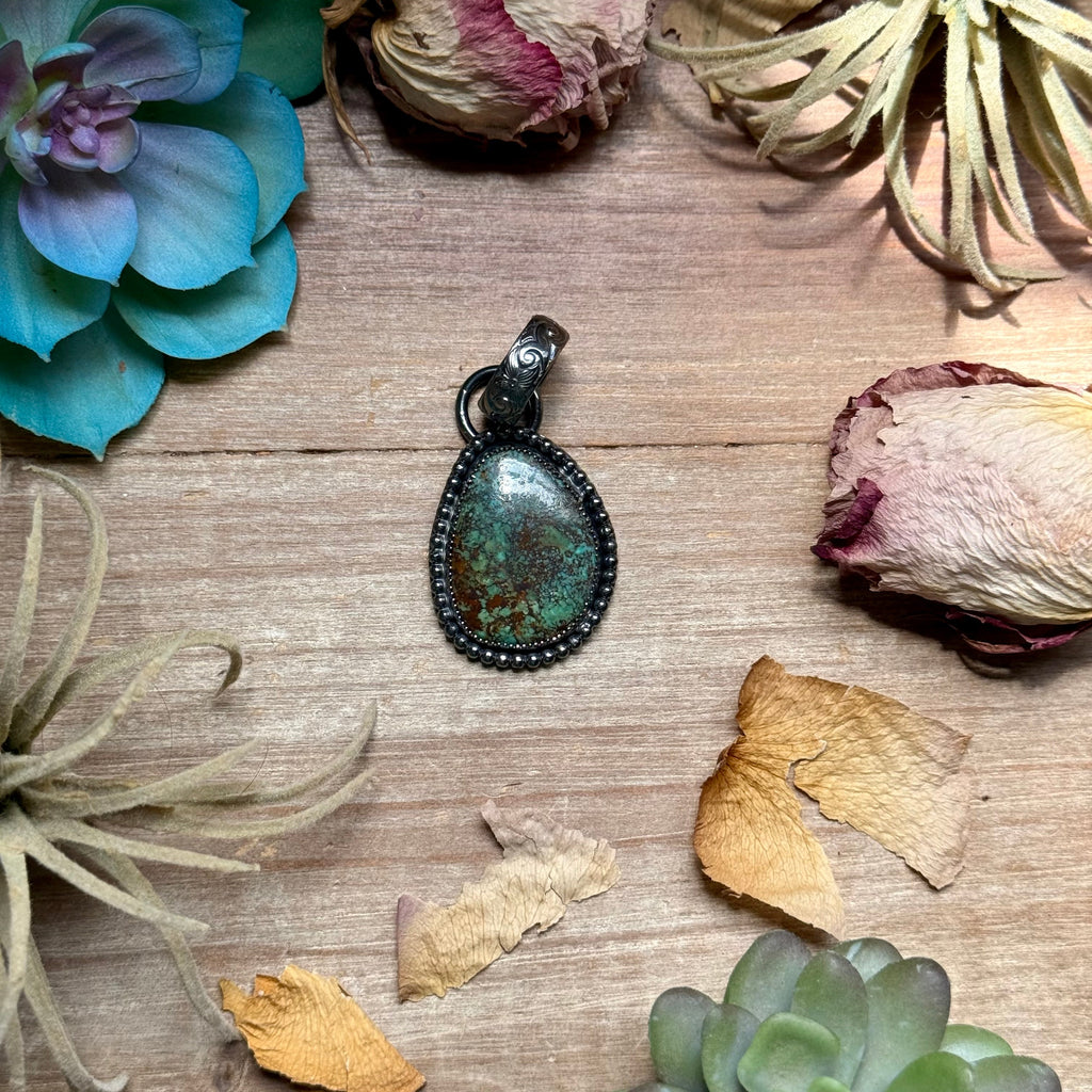 MJ Turquoise Pendant – Sterling Silver