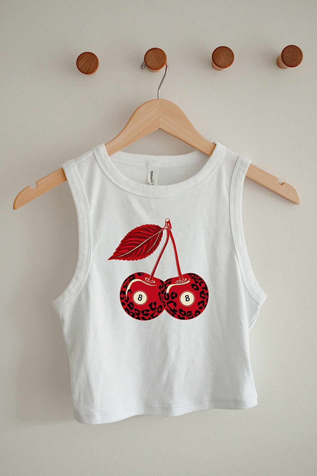 Leopard Cherries Cropped Tank