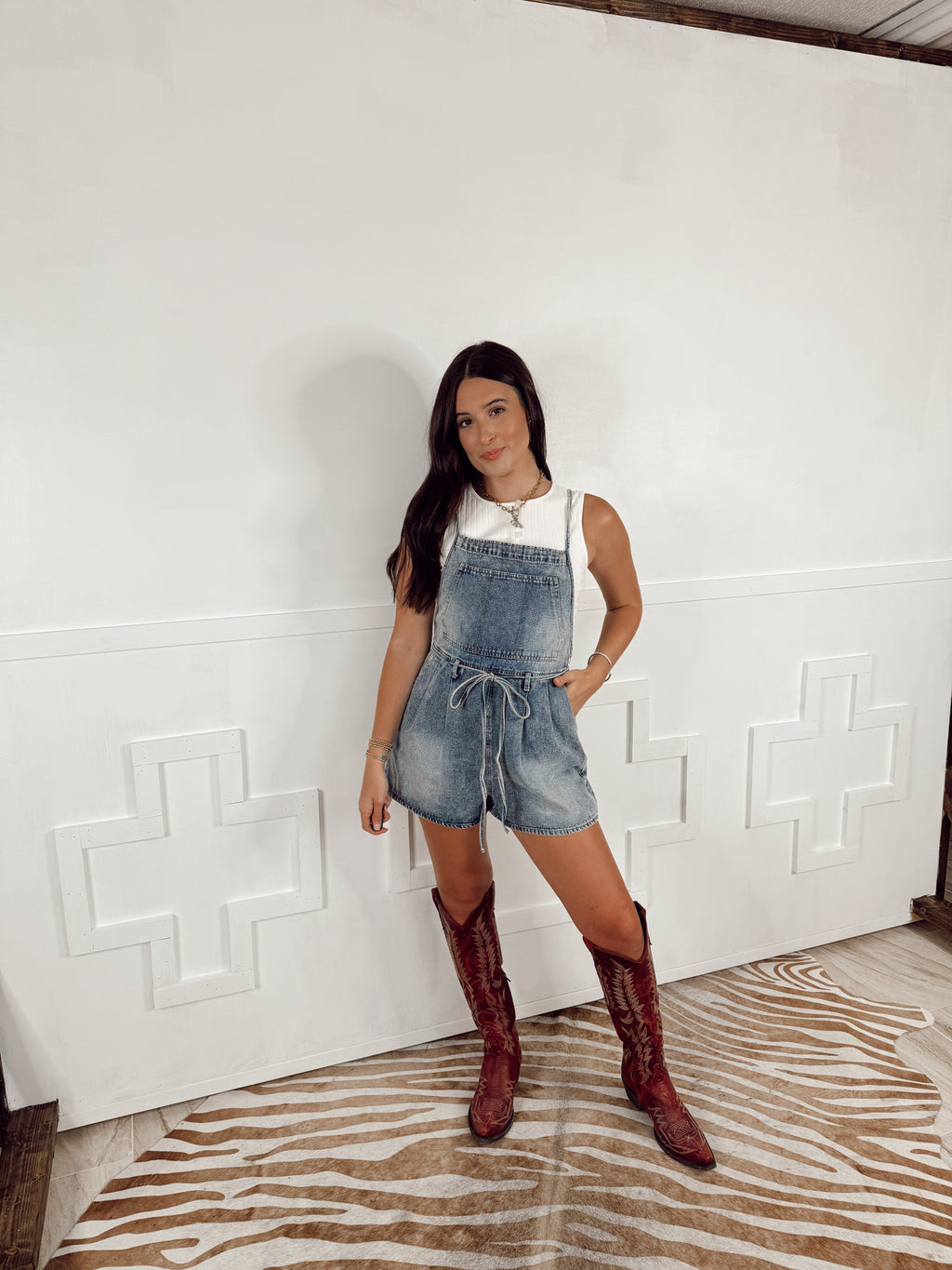 The Durango Denim Romper EXTRA SMALL