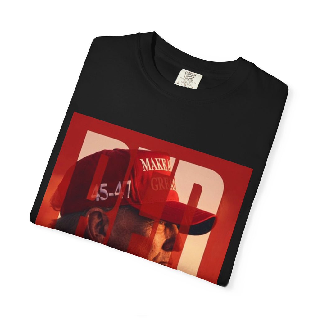 Political Portrait T-Shirt — Bold RED Graphic Tee