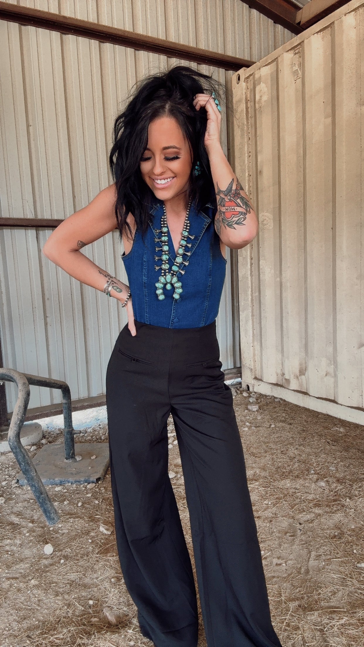 The Denim Bodysuit