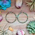 Turquoise Heishi Hoop Earrings