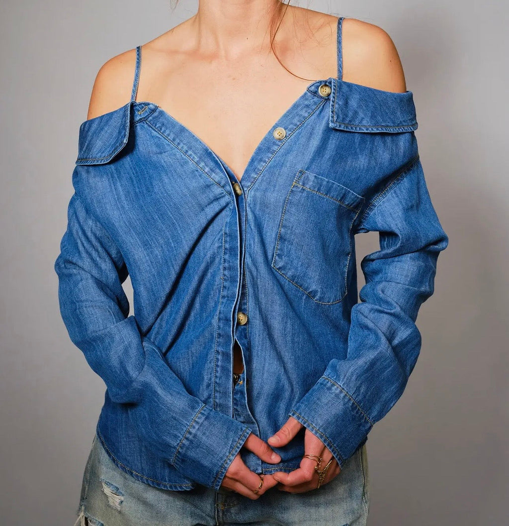 The Danni Off Shoulder Denim Top