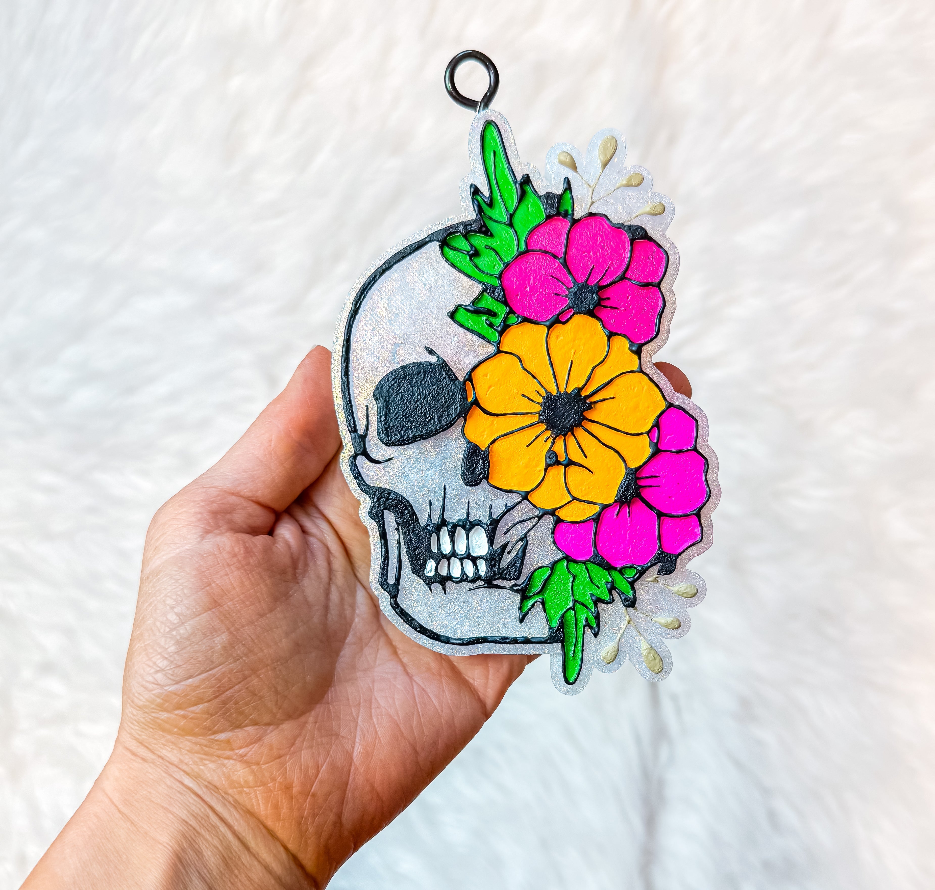 Floral Skull Freshie