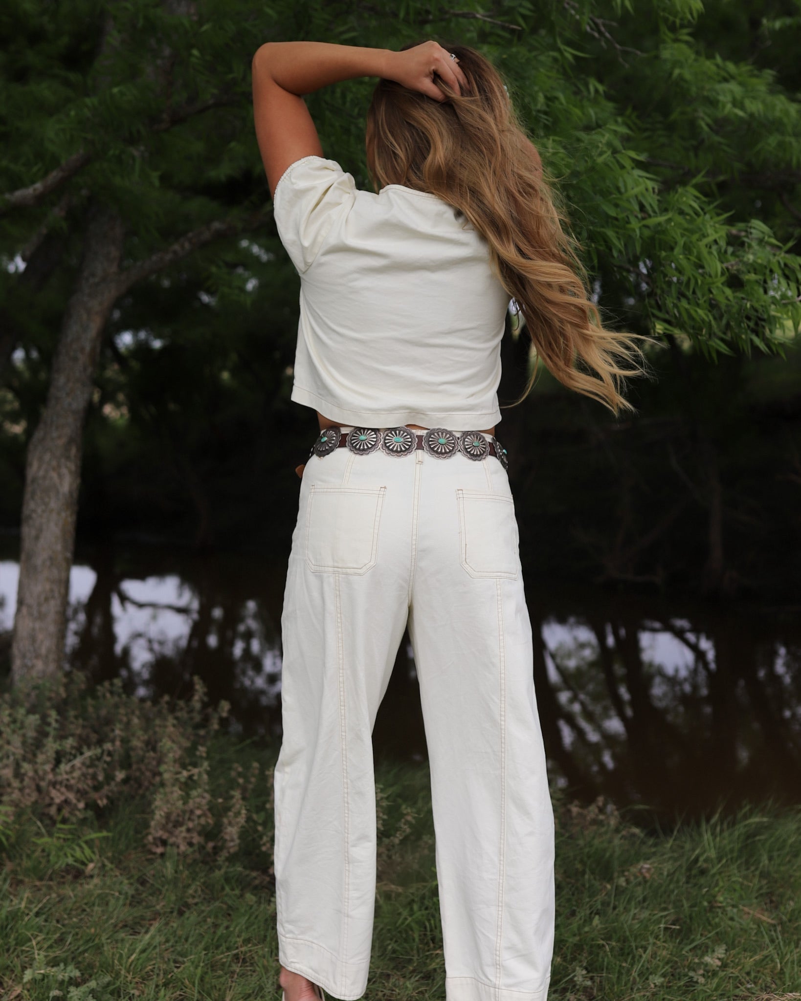 The Georgia Denim Pant Set-Extra Small
