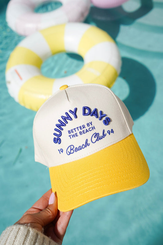 Sunny Days - Yellow Vintage Trucker Hat - PREORDER