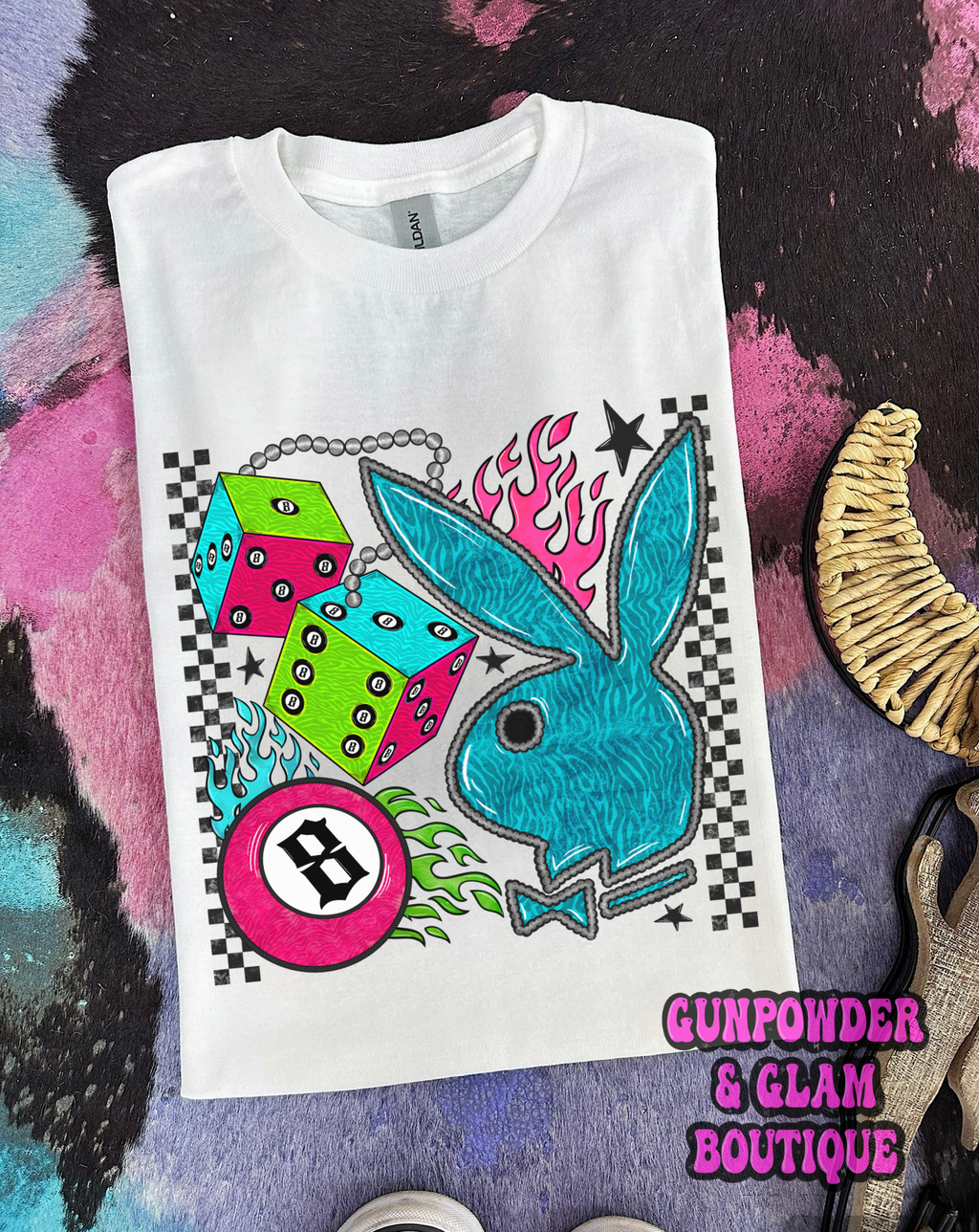 Grunge Bunny Tee or Crewneck
