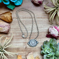 93 - Sterling Silver Mercury Dime Fixed Chain Necklace by Jason Ogg