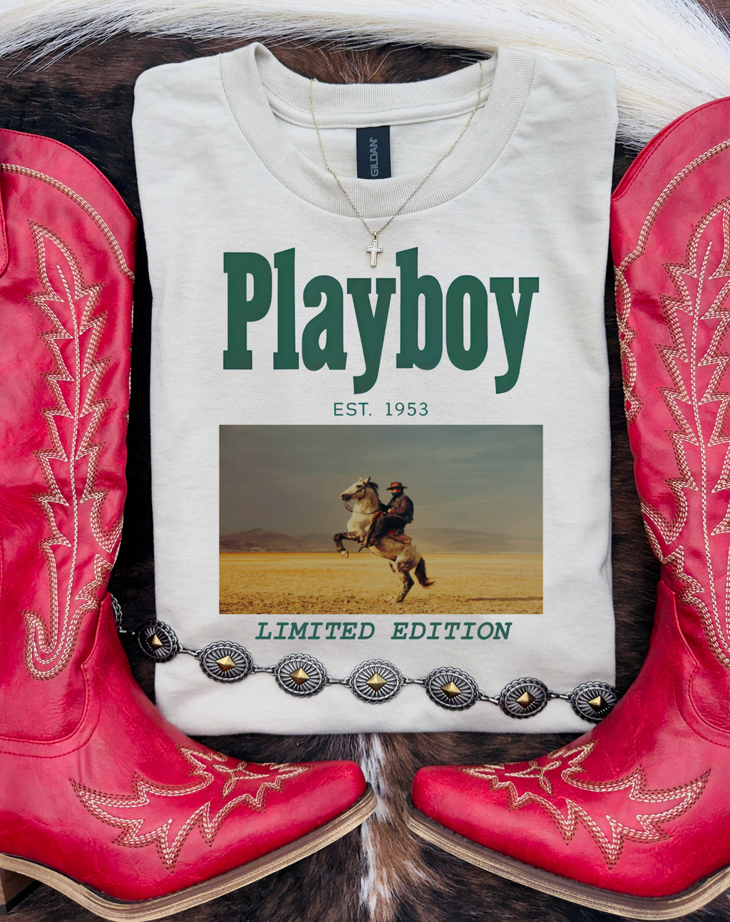 PlayCOWboy TEE or CREWNECK
