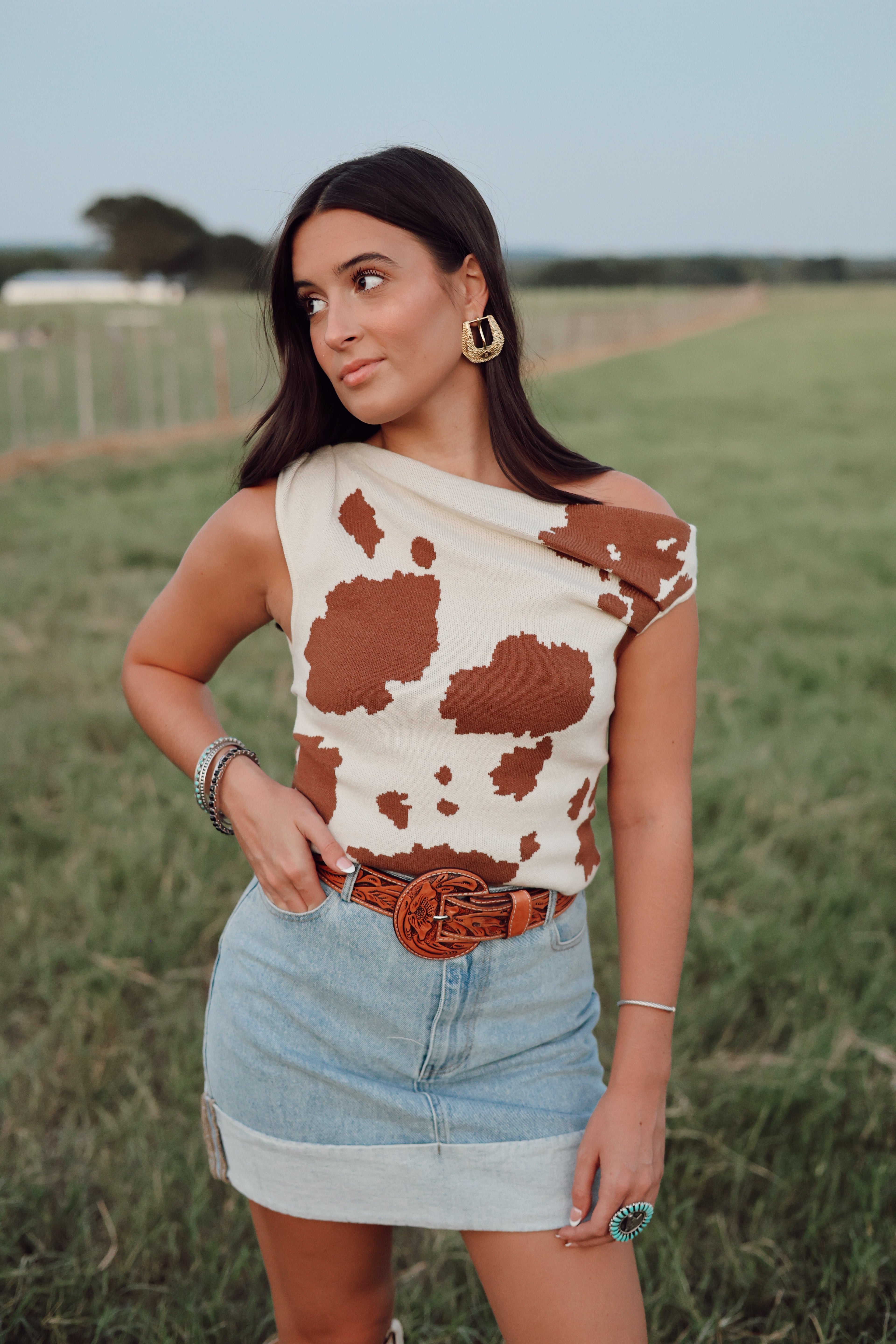 The Athens Top in Animal Print EXTRA SMALL