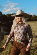 The Lace Top - Brown