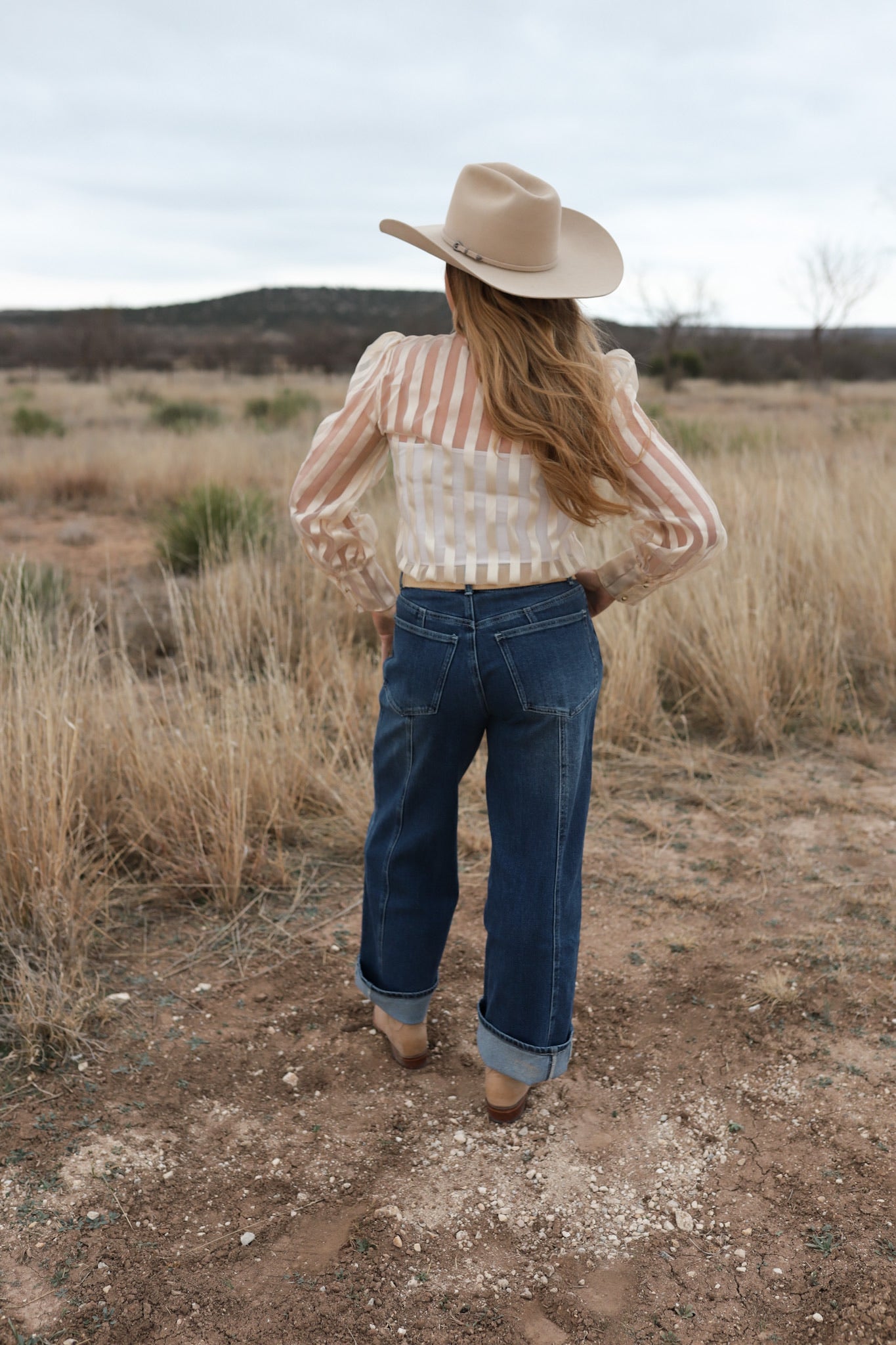 The Cream Stripe Bow Top EXTRA LARGE