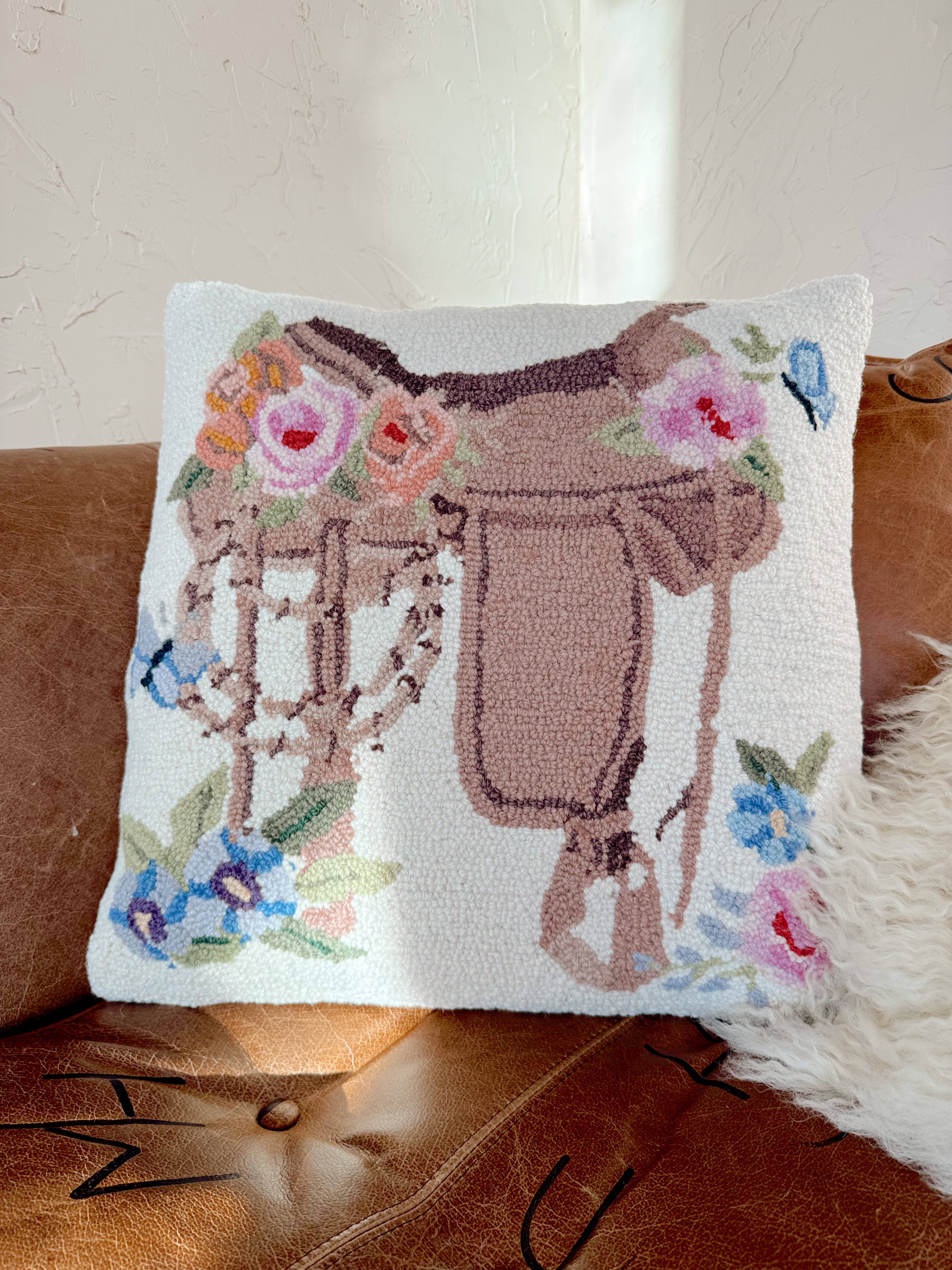 The Floral Saddle Hook Pillow
