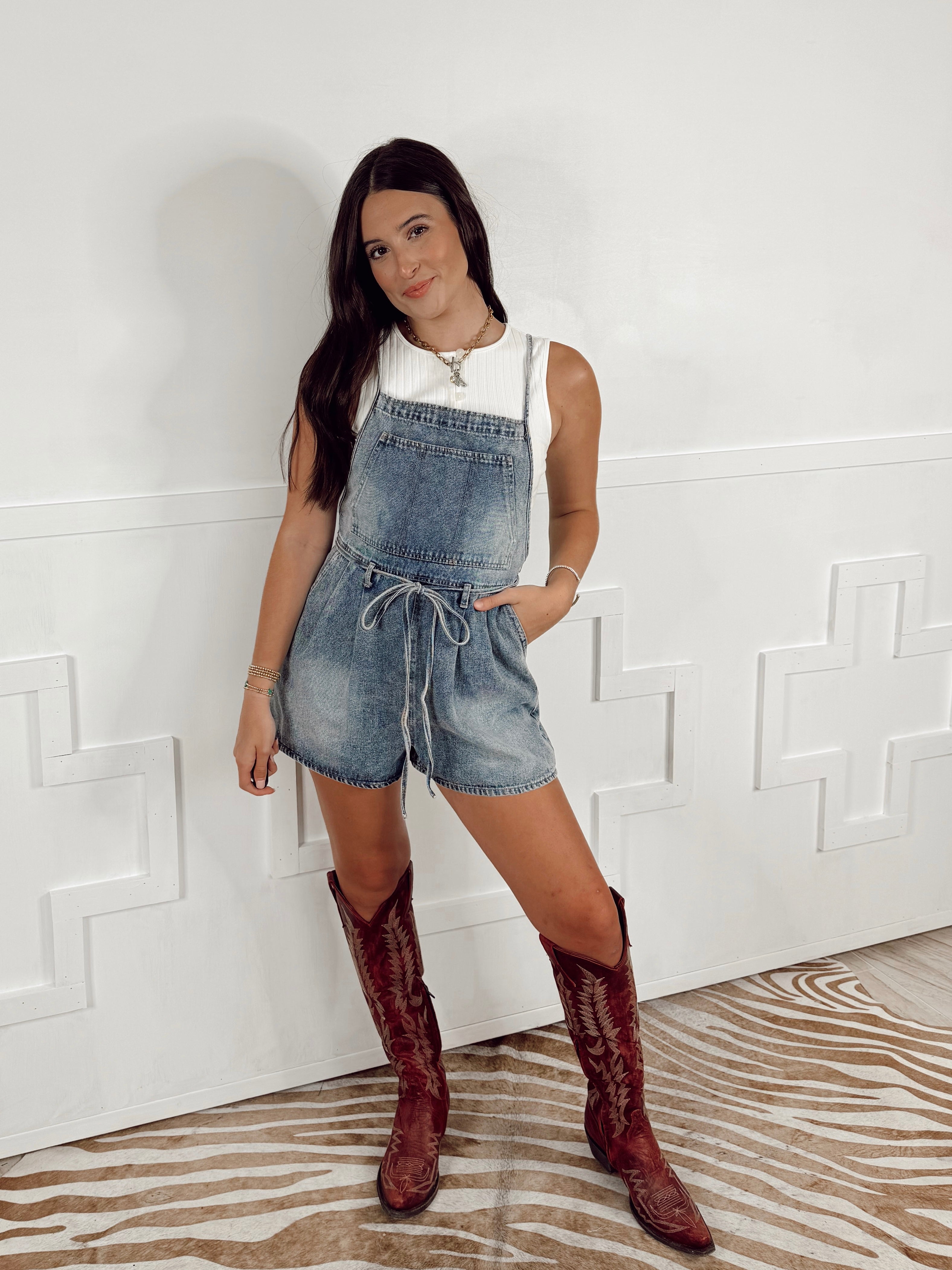The Durango Denim Romper EXTRA SMALL