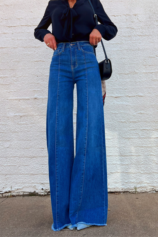 The Loretta Trouser Jean in Medium Wash