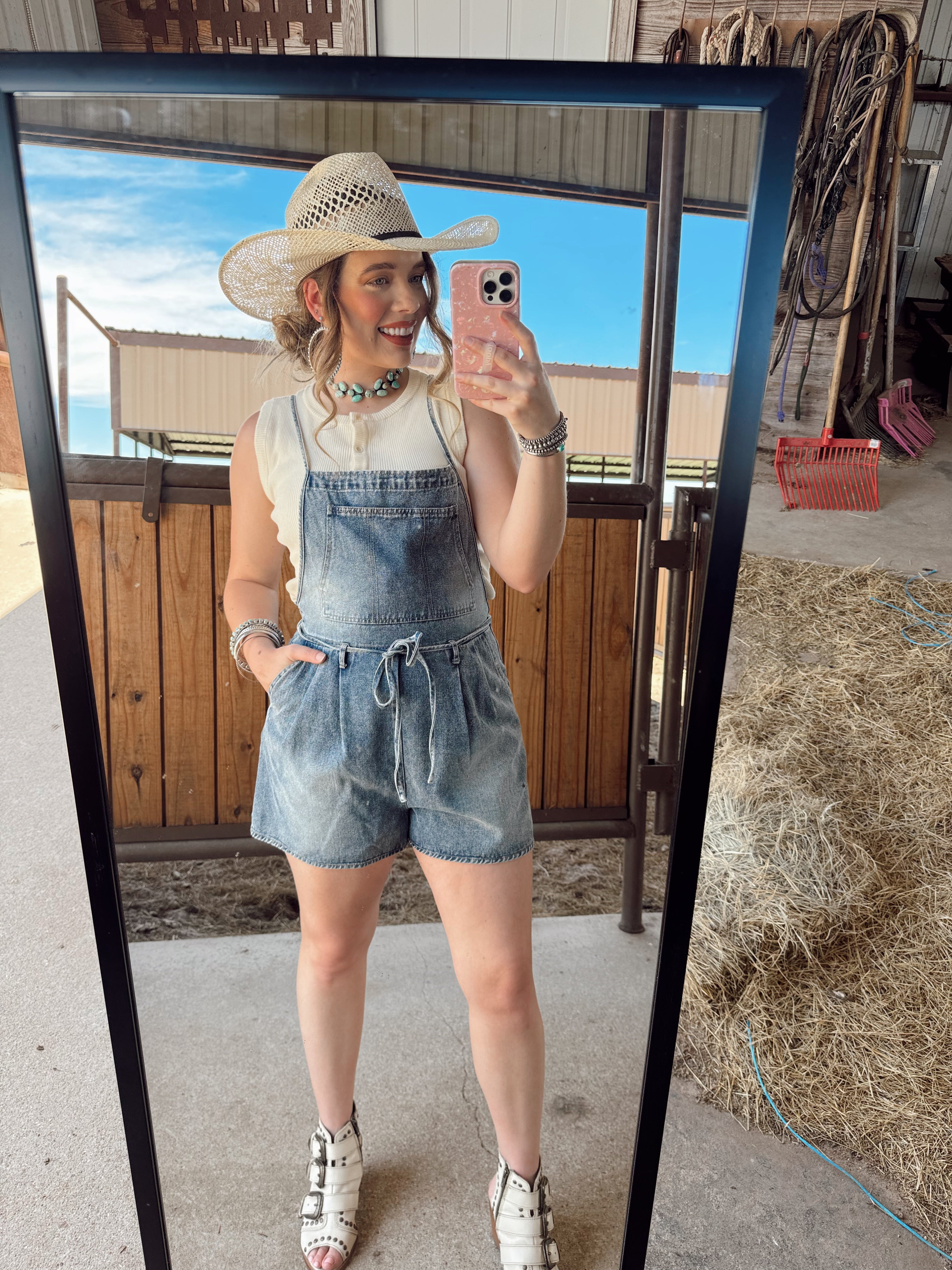 The Durango Denim Romper EXTRA SMALL