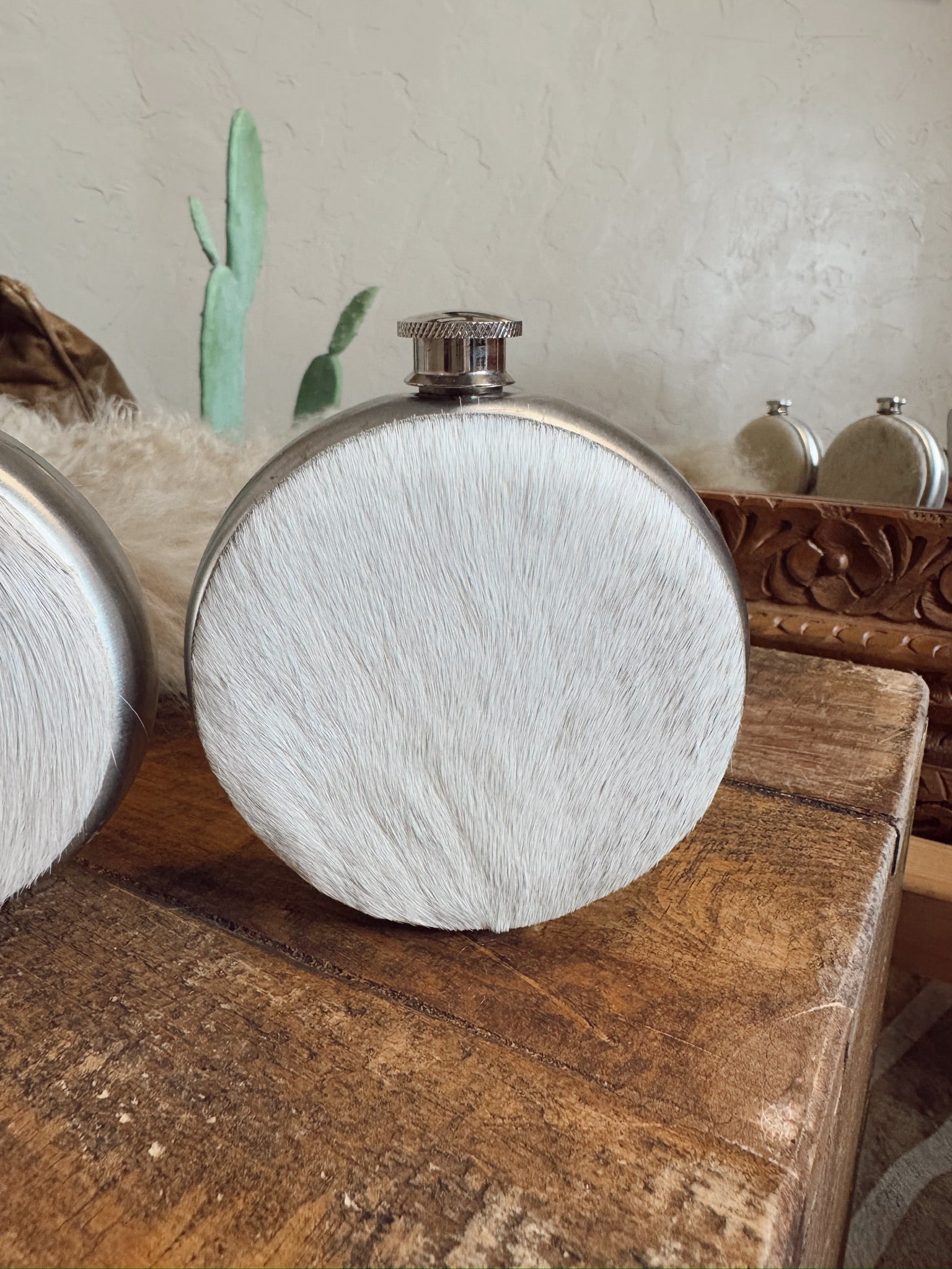Cowhide Flask