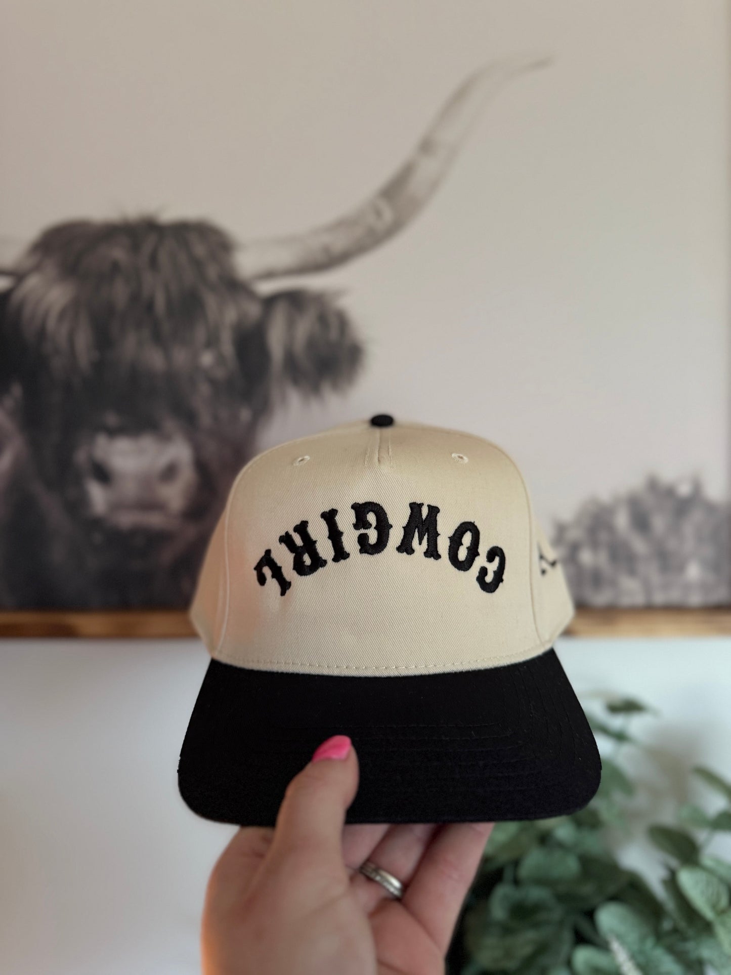 WA COWGIRL CAP: BLACK