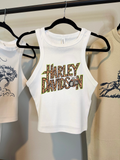 Leopard Harley Cropped Tank