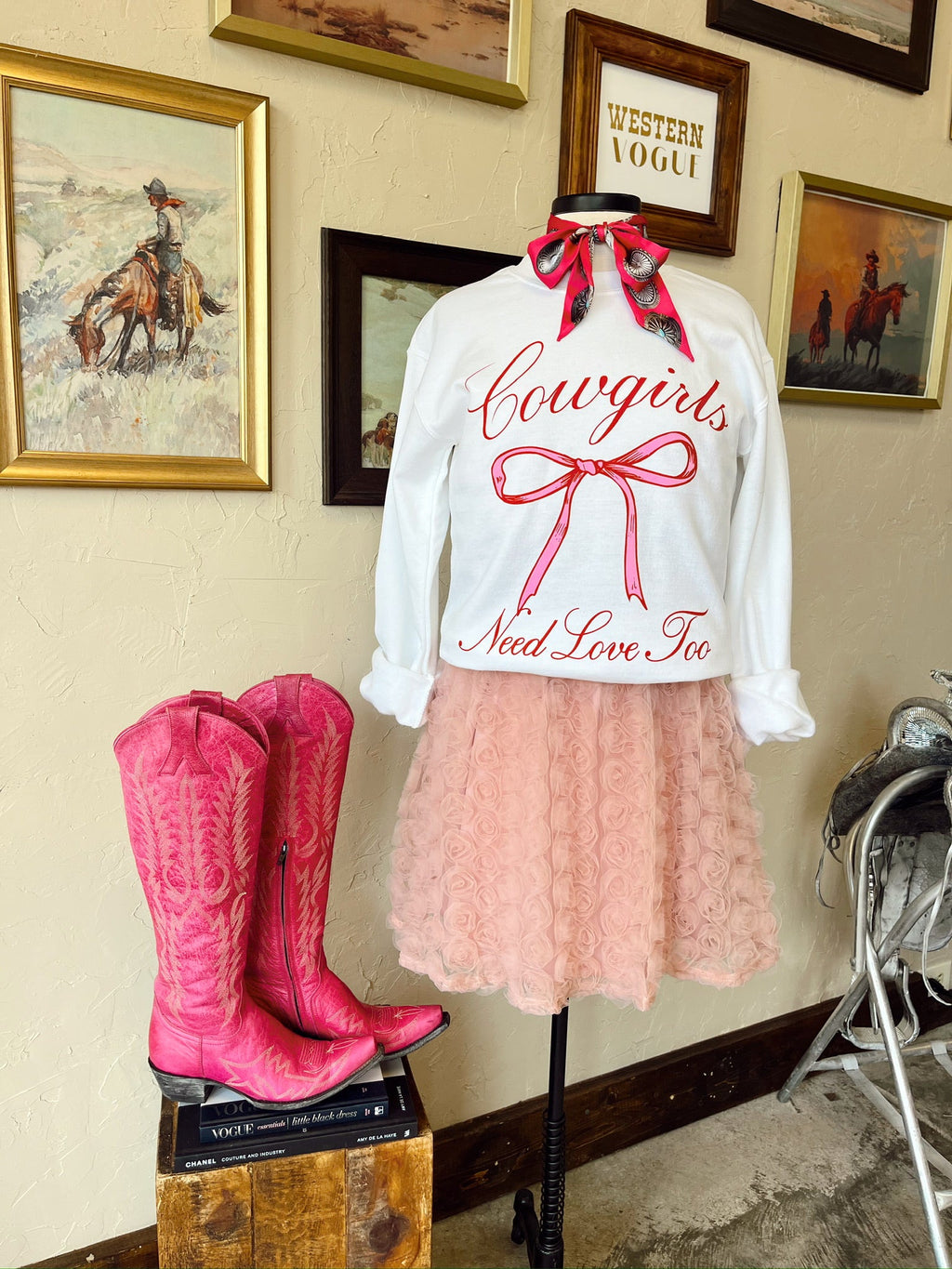 The Cowgirls Need Love Too Sweatshirt EXTRA LARGE
