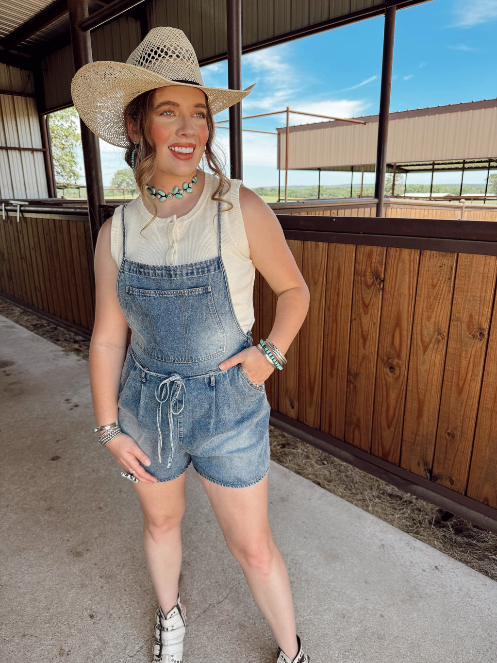 The Durango Denim Romper EXTRA SMALL