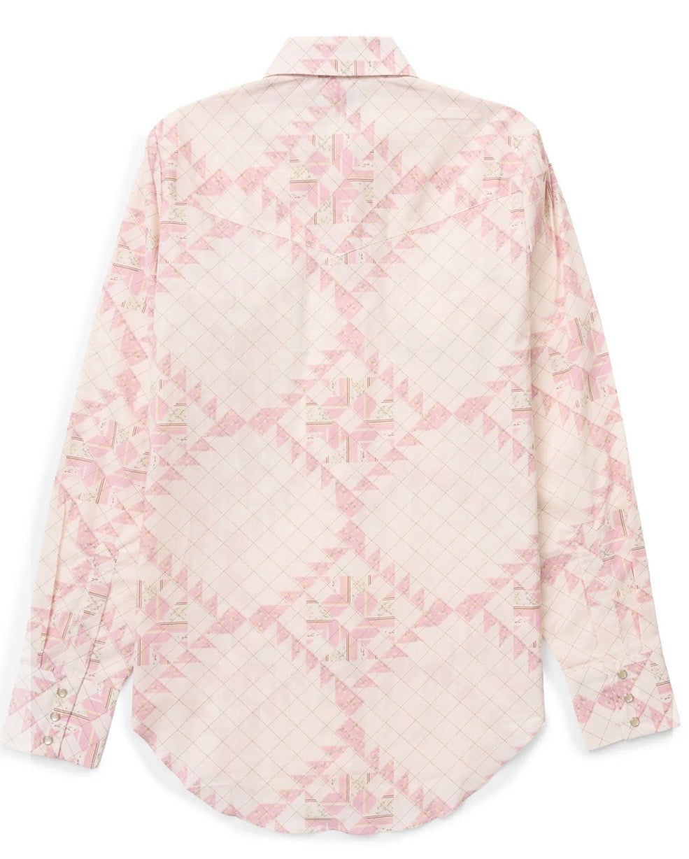 The Cowboygirl Blossom Pink Quilt Granddaddy Snap Shirt