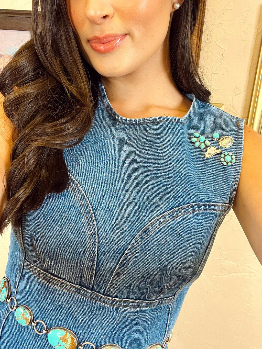 The Dallas Denim Dress-SMALL