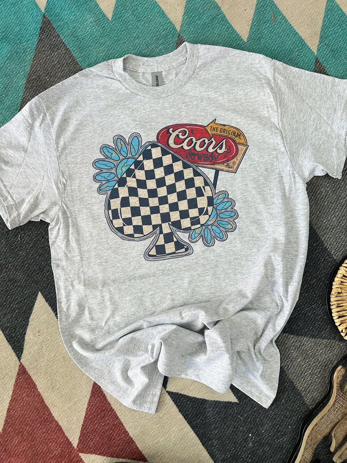 Checkered Spade TEE or CREWNECK