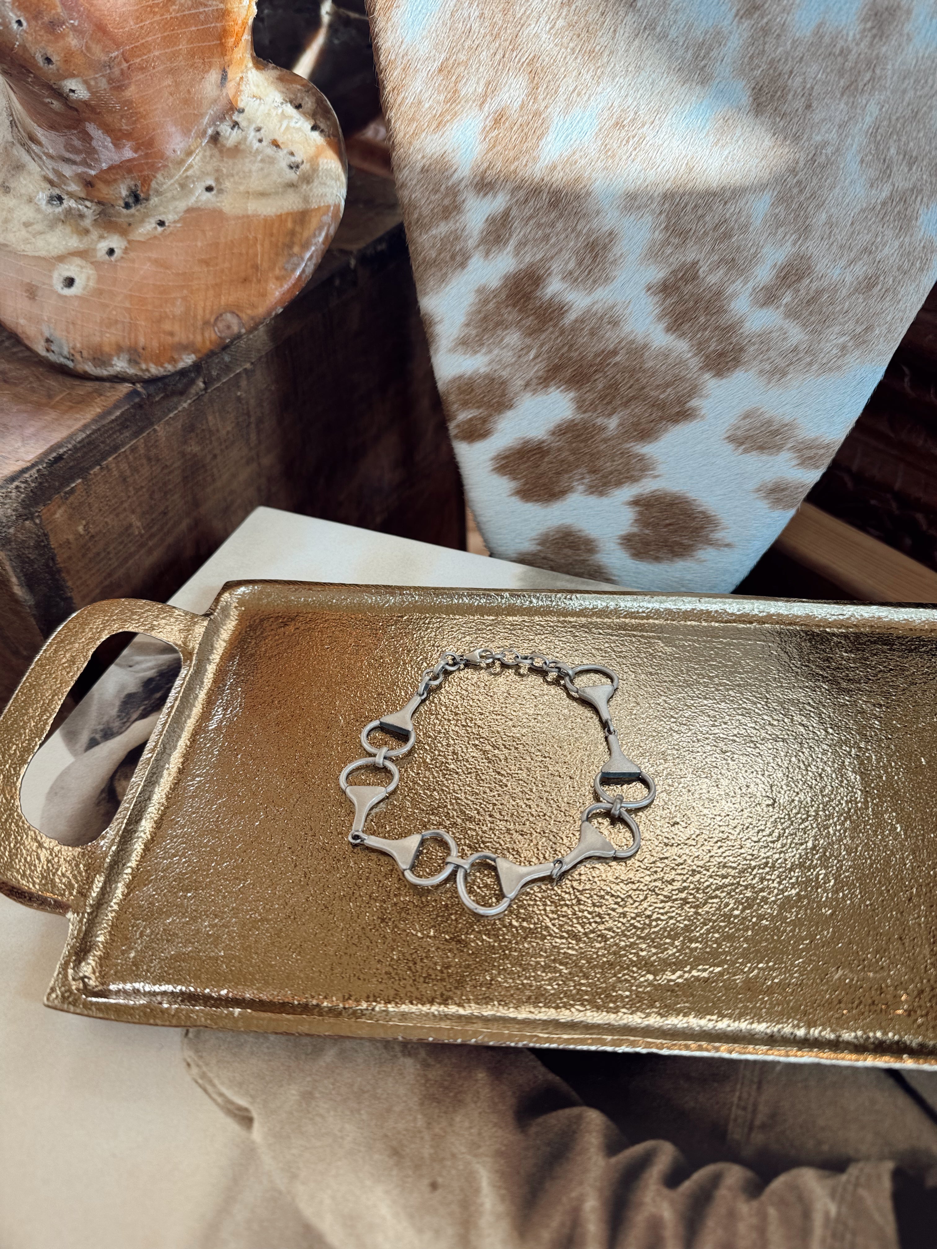 The Sterling Silver Equestrian Snaffle Bit Snap Bracelets