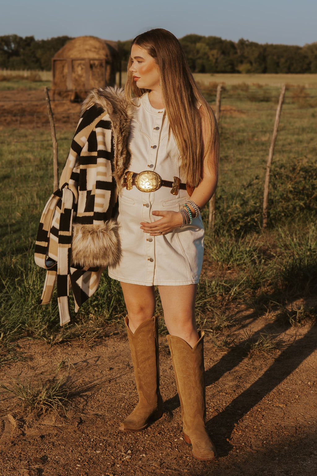 The Cordell Denim Dress- Extra Small