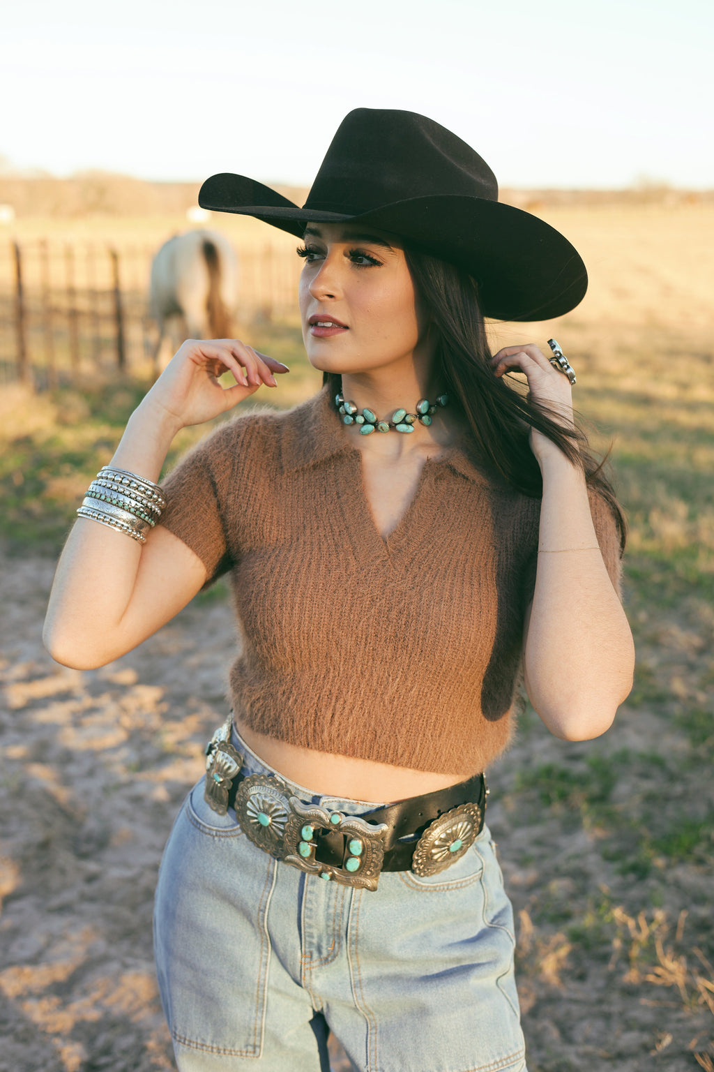 The Bray Top in Mocha