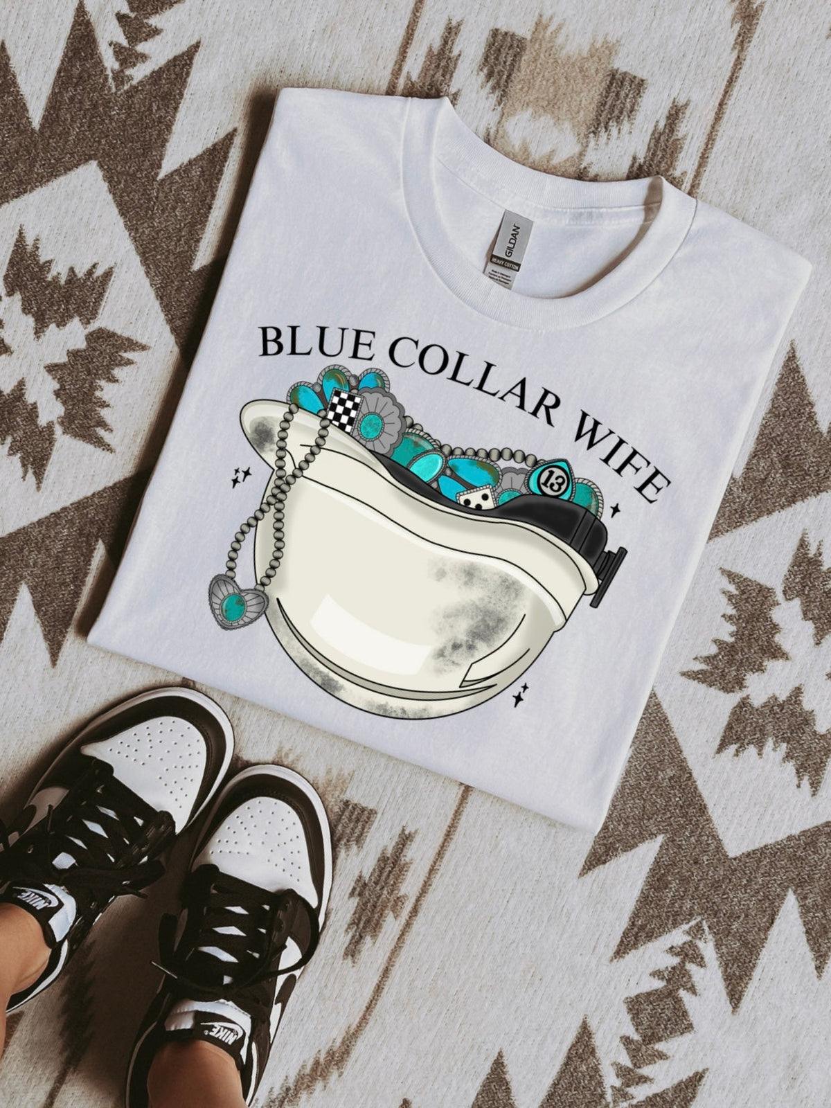 Blue Collar Wife (Hard Hat) TEE or CREWNECK