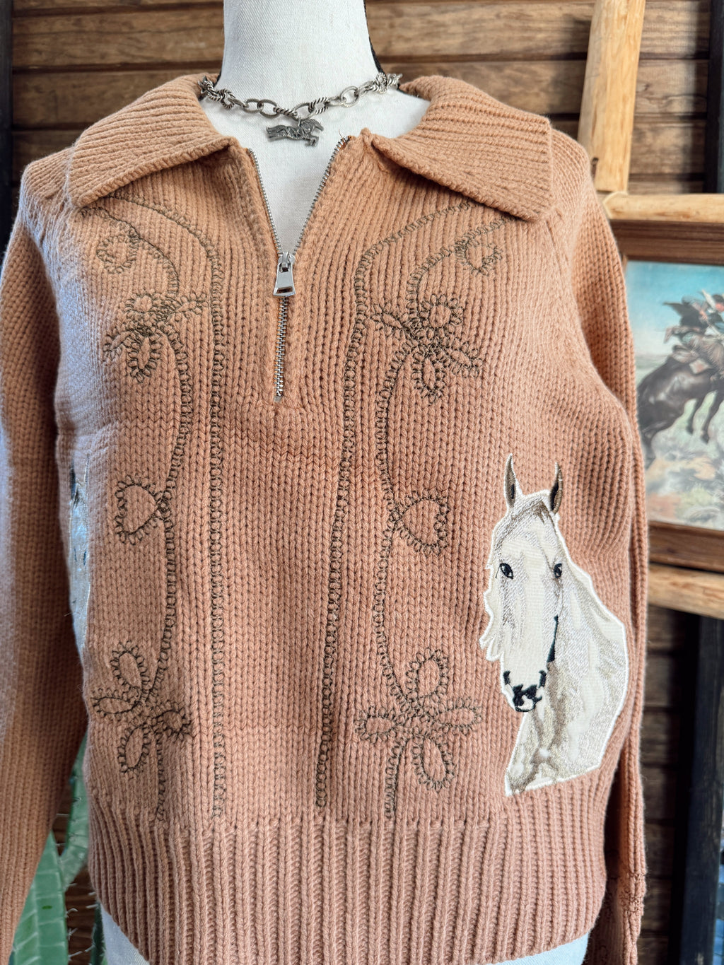 The Western Embroidered Zip Up