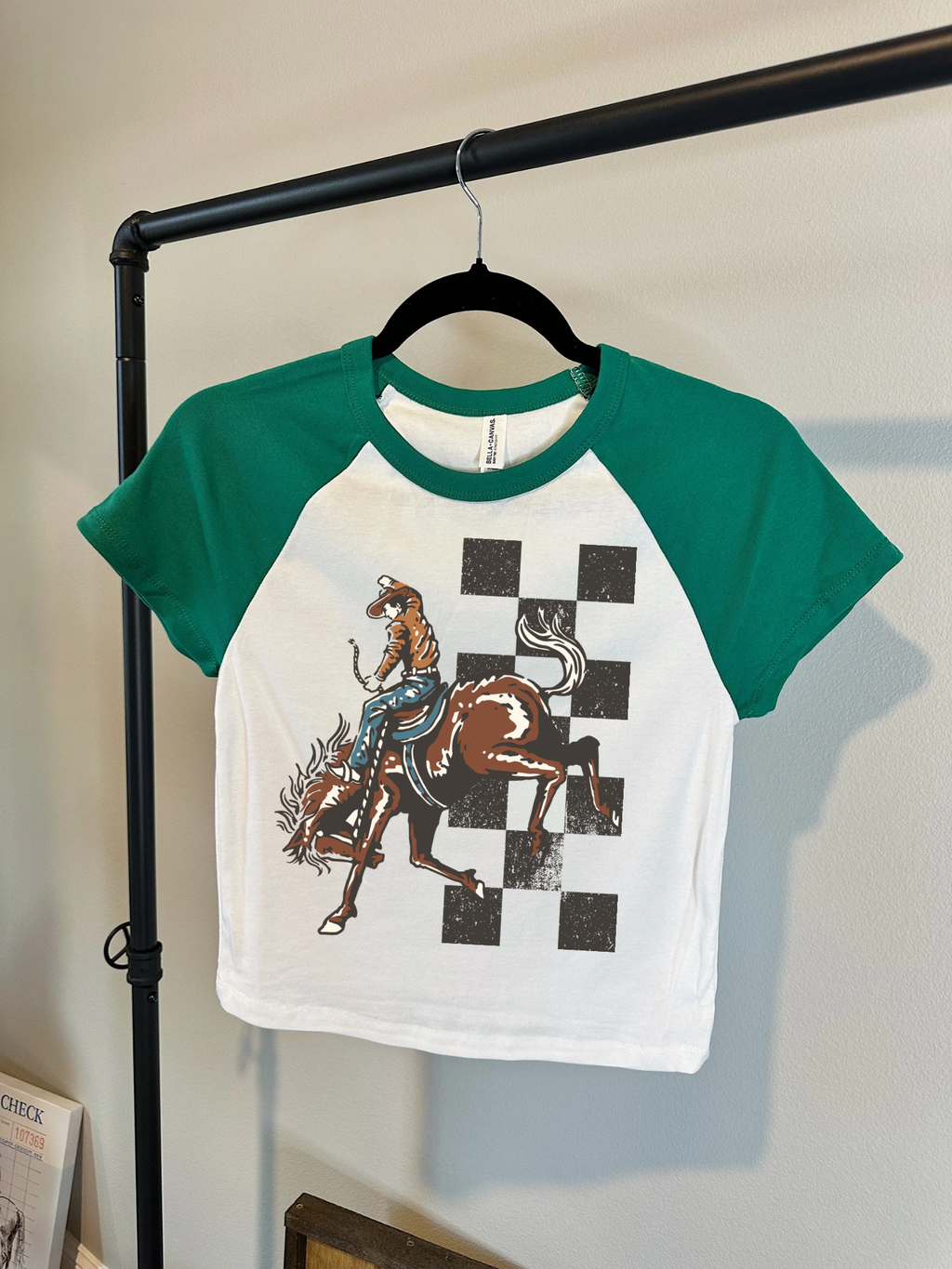 Checkered Cowboy Baby Tee