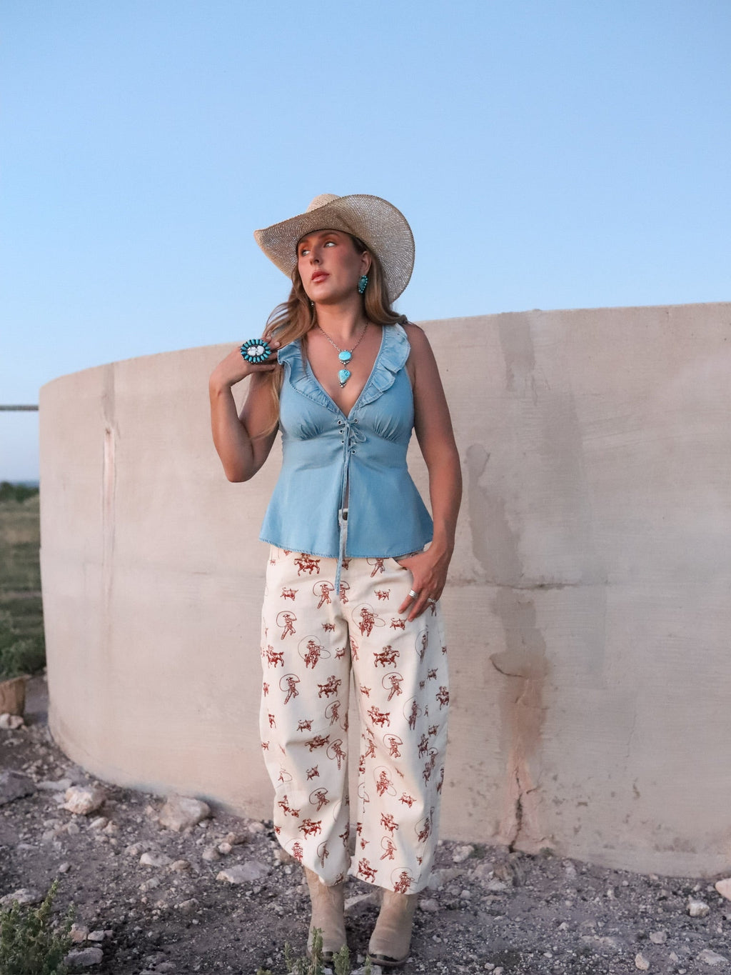The Danville Denim Top