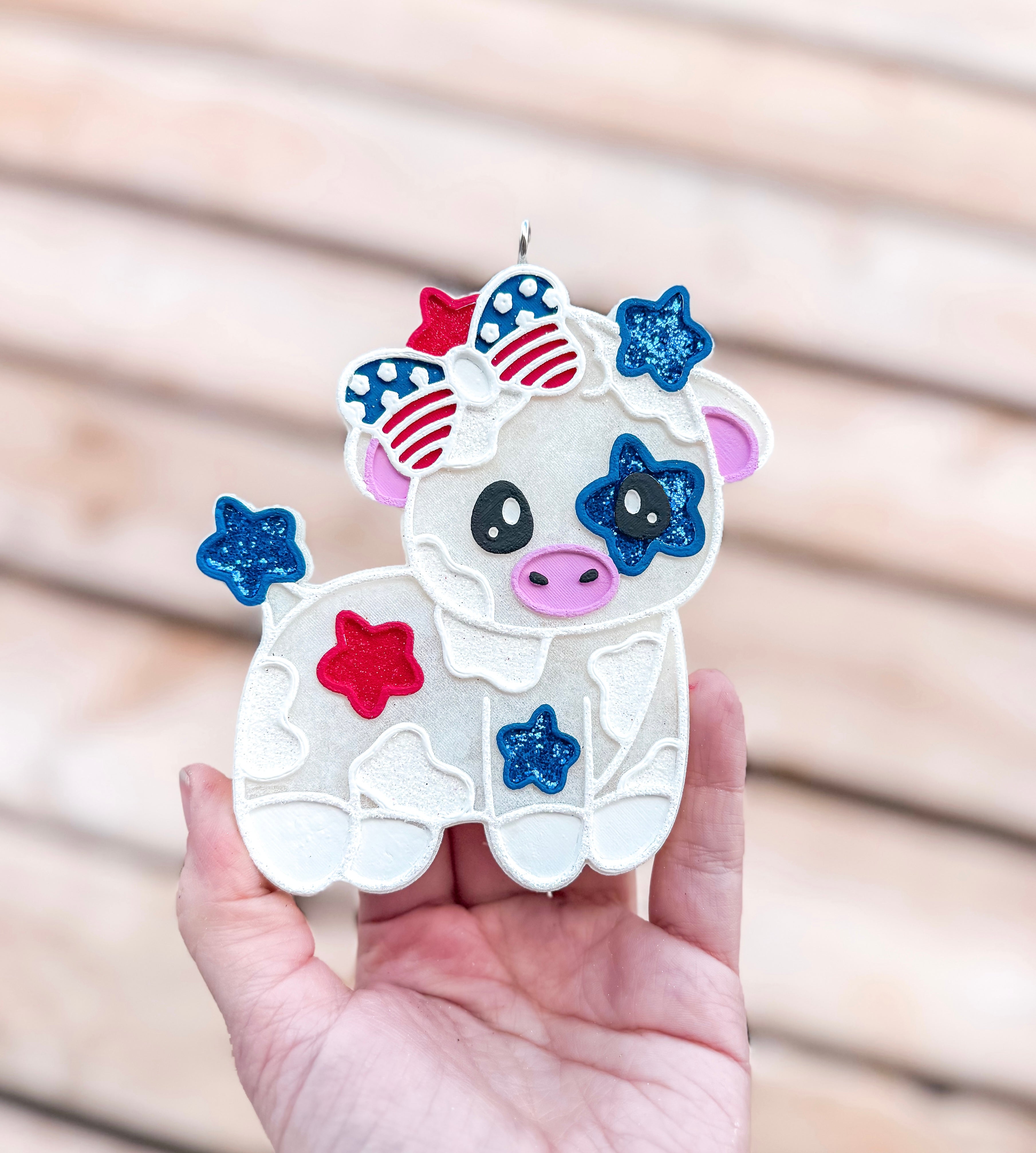 Patriotic Cow Freshie