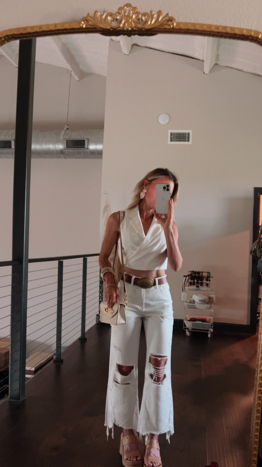 SALE The Sheridan Jean In White