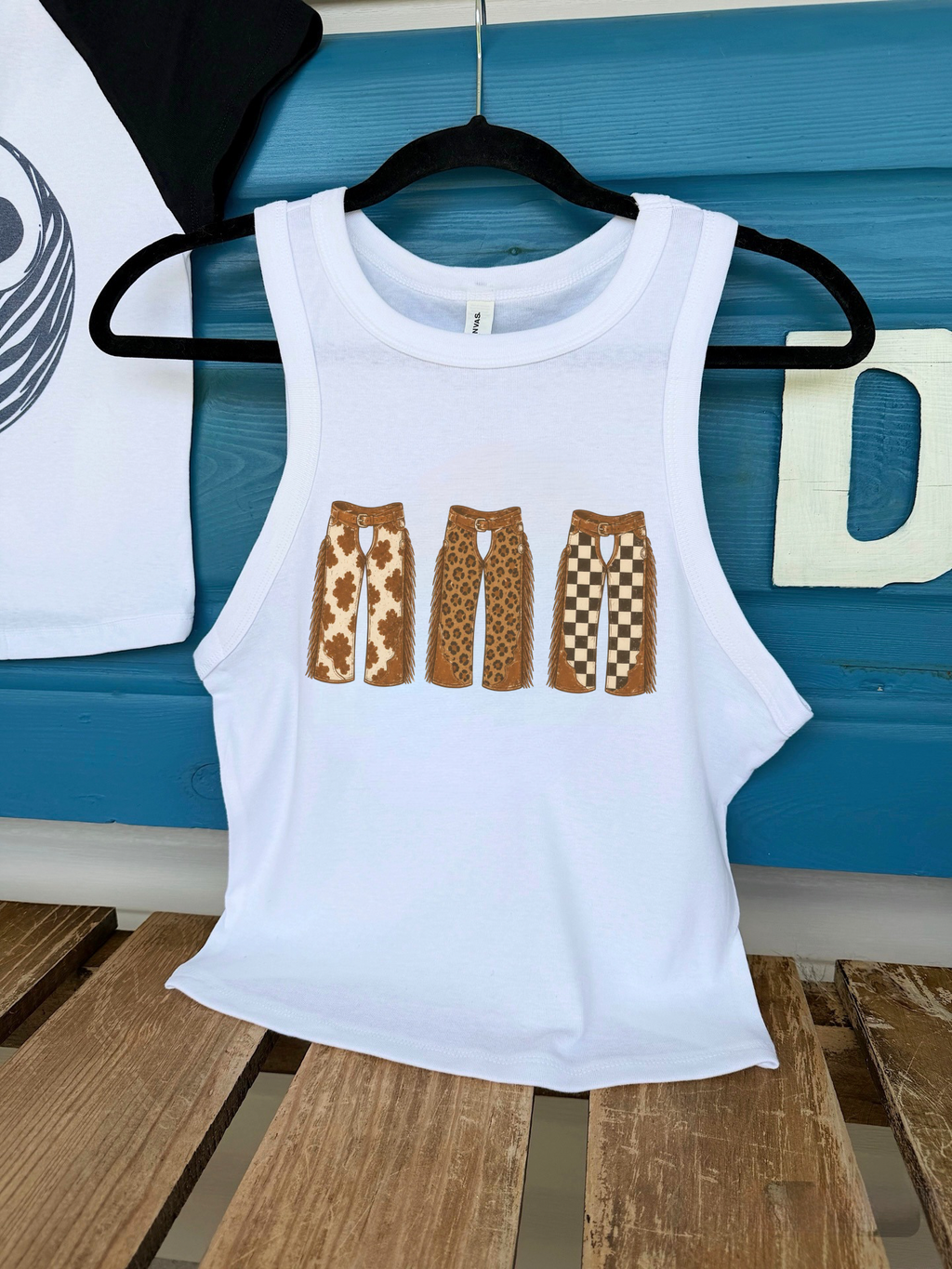 Triple Chaps Cropped Tank