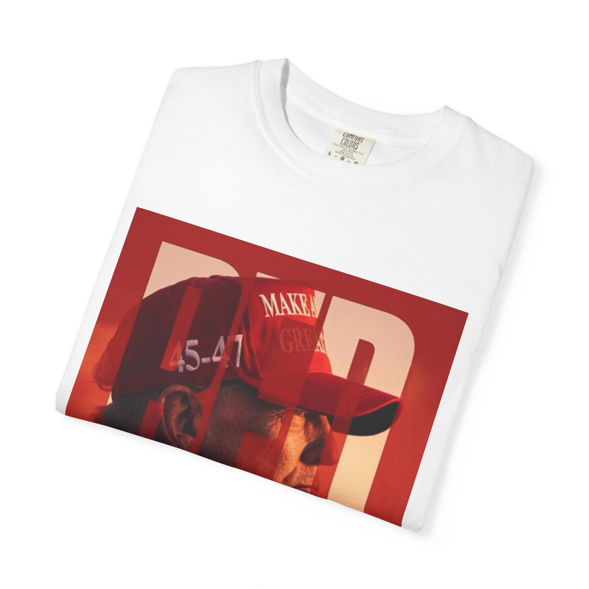 Political Portrait T-Shirt — Bold RED Graphic Tee