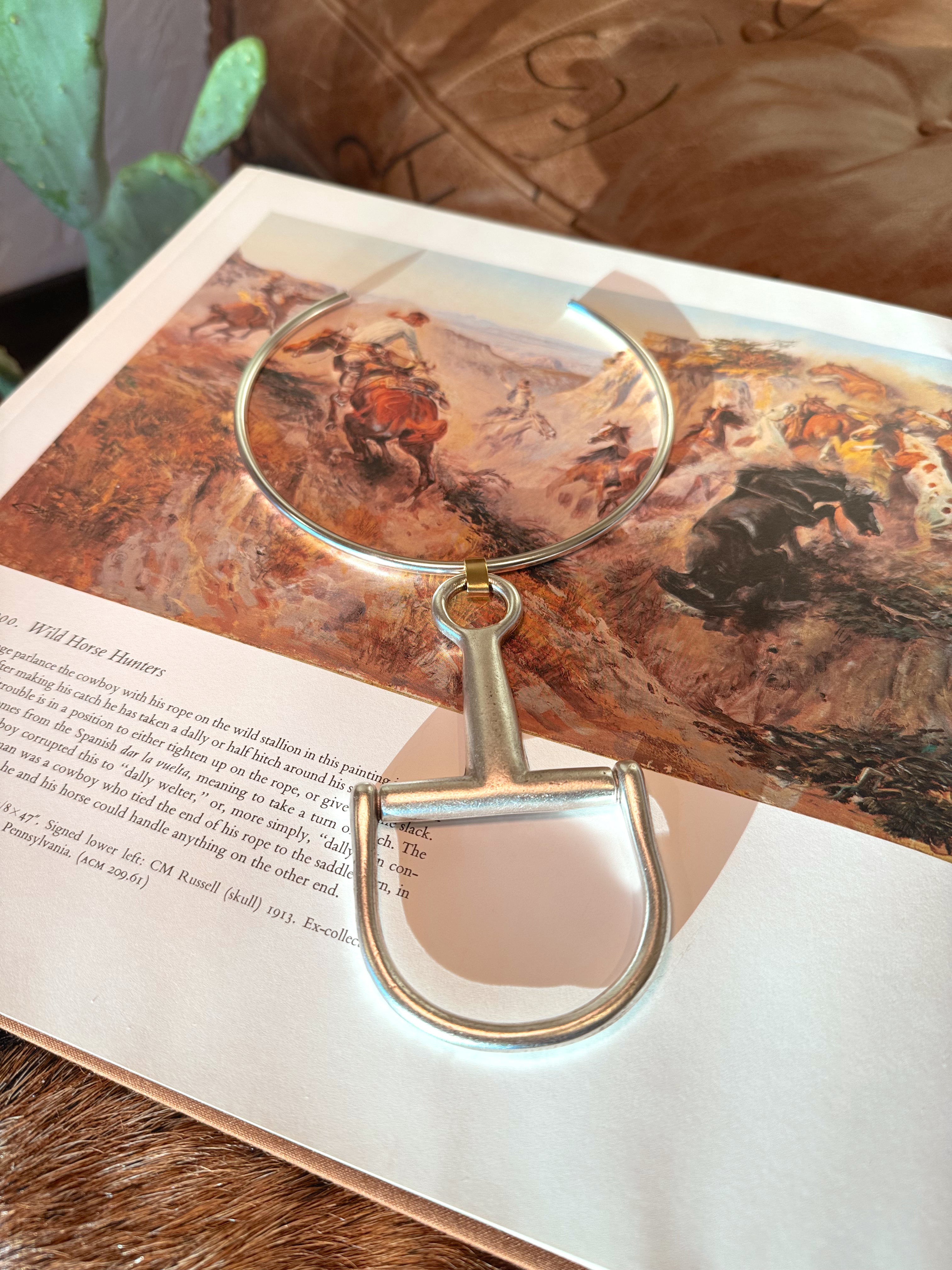 The Mason Large Equestrian Bit Necklace {GOLD + SILVER}