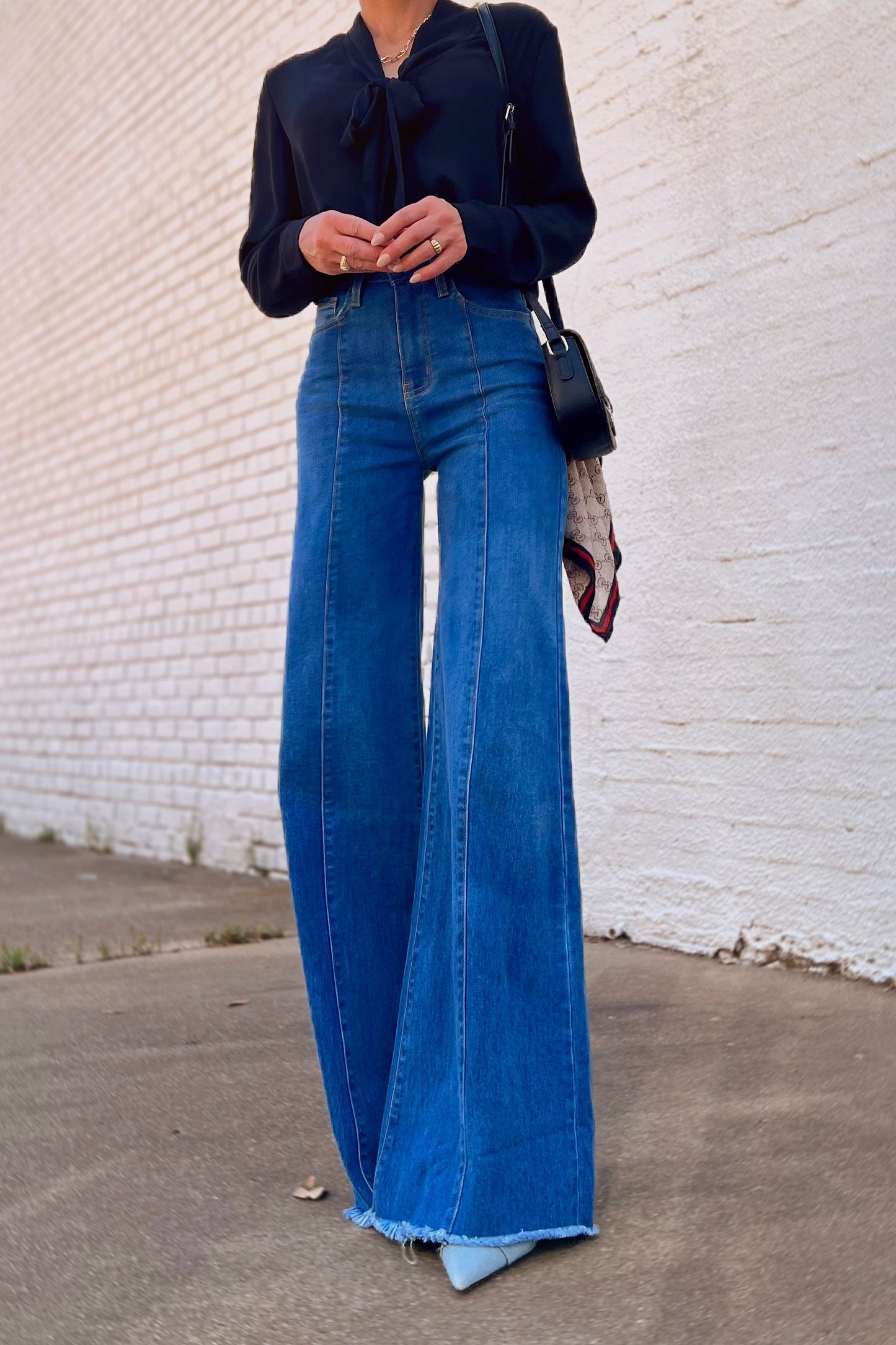 The Loretta Trouser Jean in Medium Wash