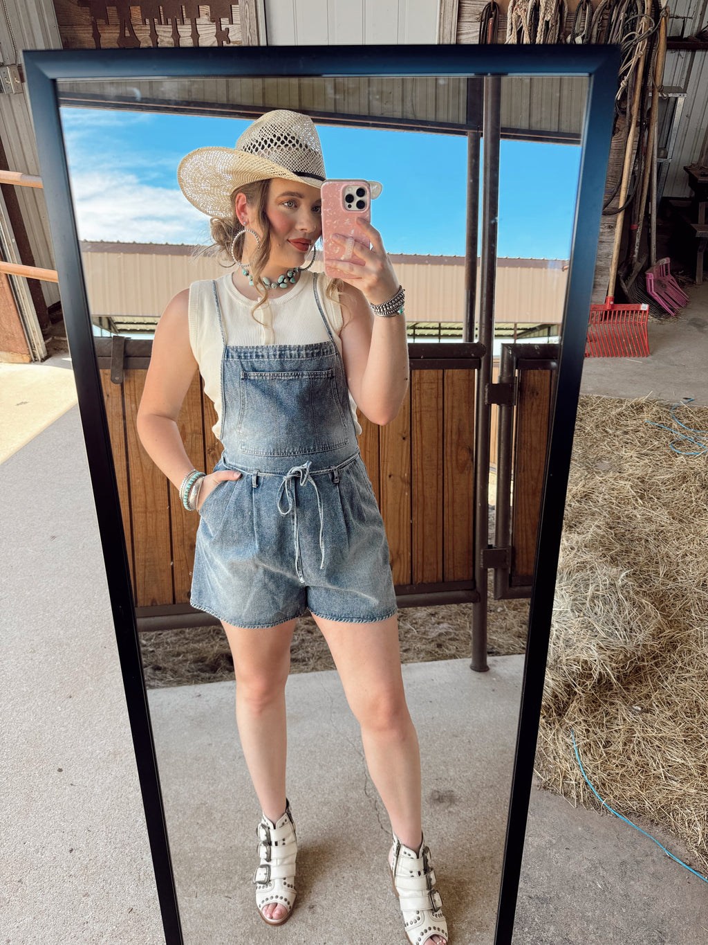 The Durango Denim Romper EXTRA SMALL