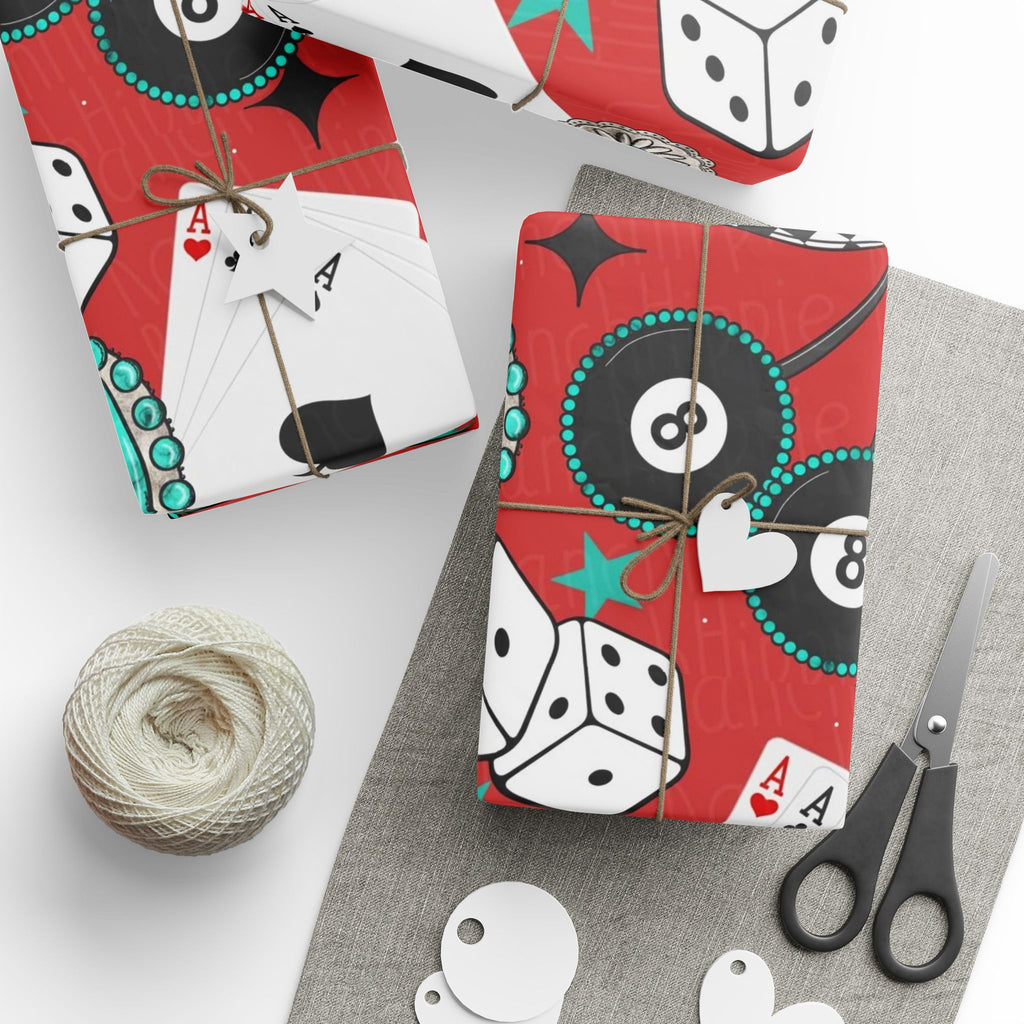 Casino Games Wrapping Paper